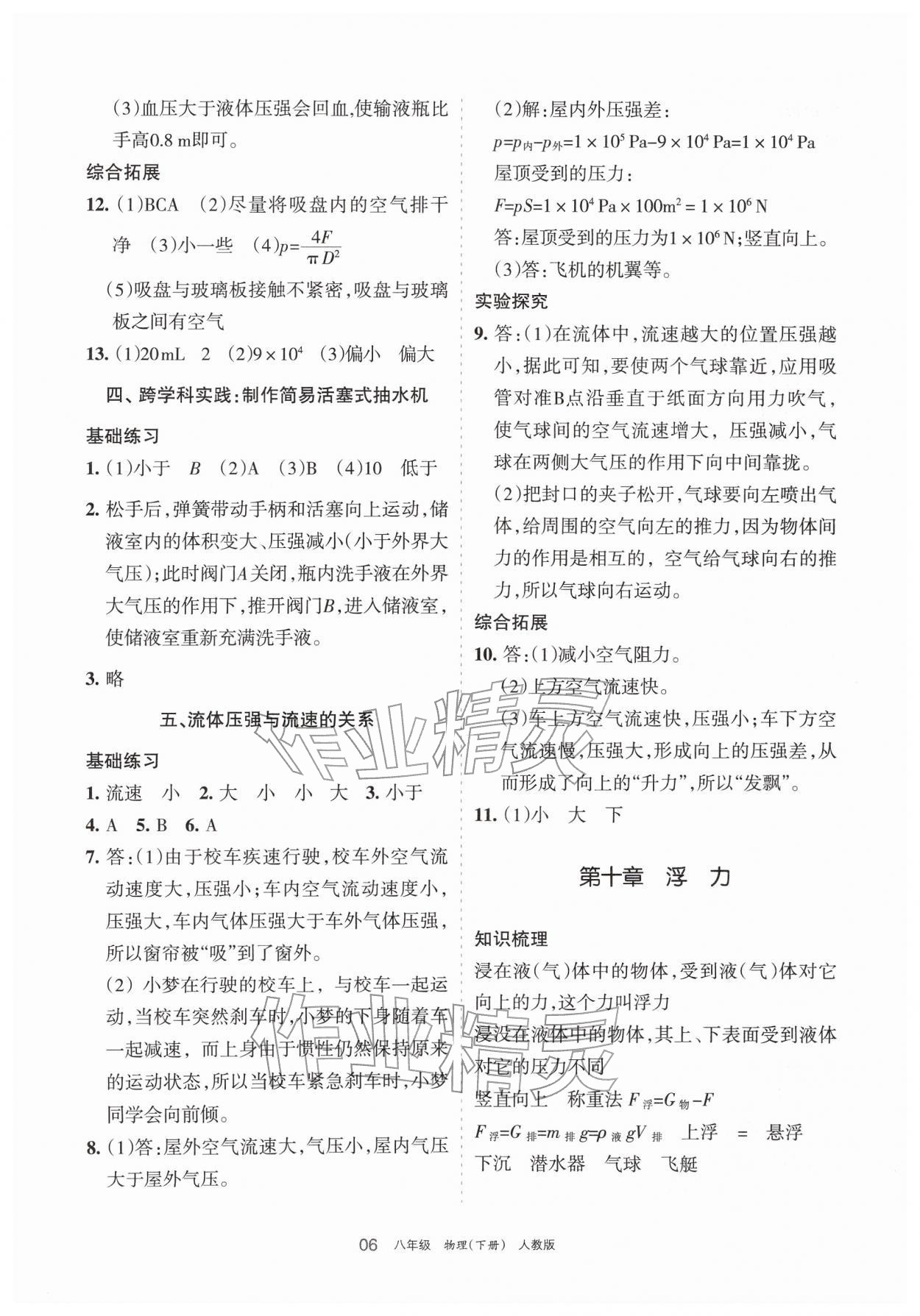 2026年学习之友八年级物理下册人教版&nbsp;参考答案第6页