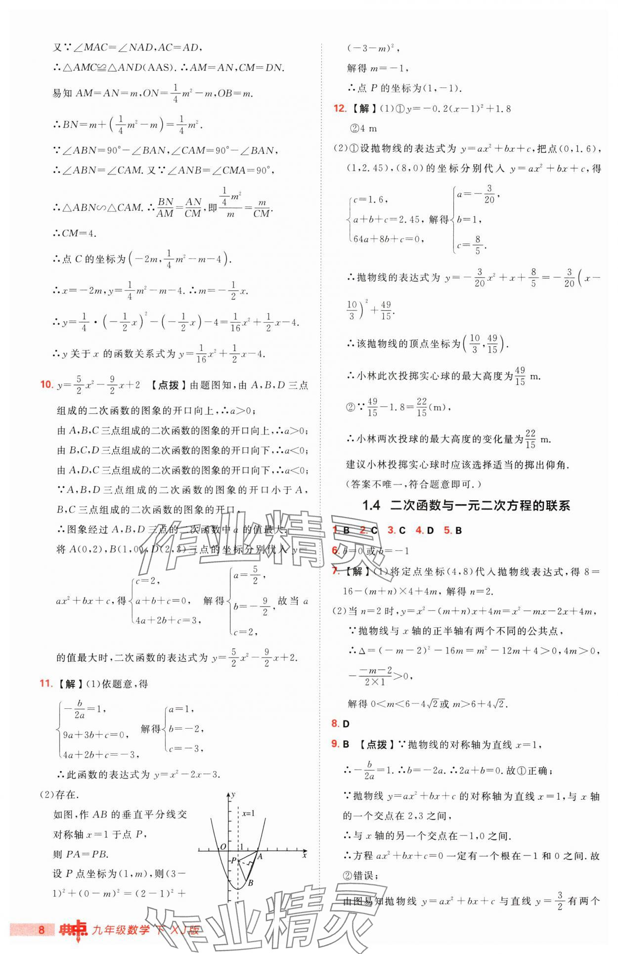 2025年综合应用创新题典中点九年级数学下册湘教版 第8页