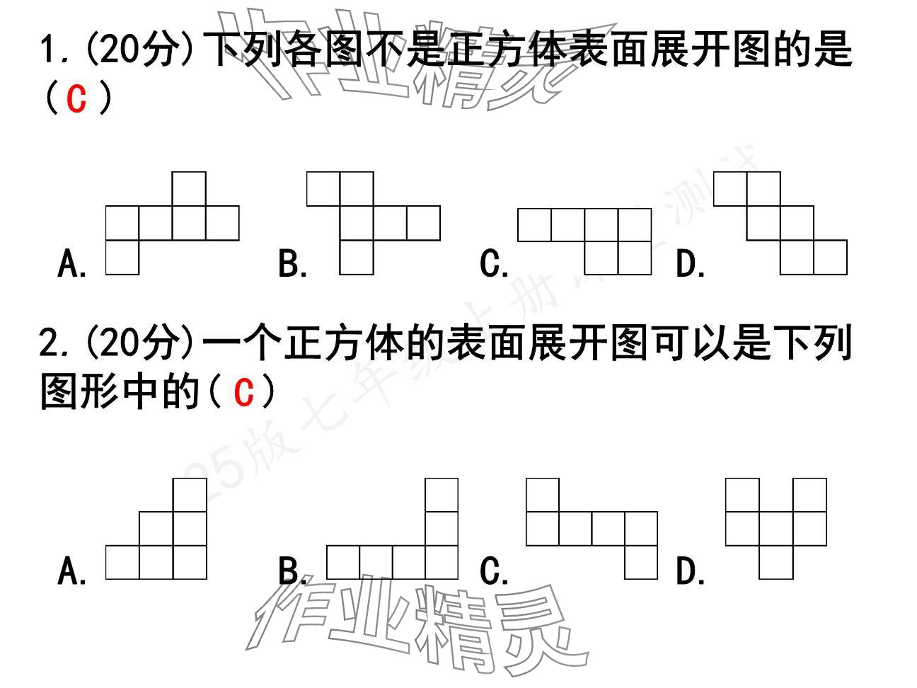 2024年一本通武漢出版社七年級(jí)數(shù)學(xué)上冊(cè)北師大版核心板 參考答案第12頁(yè)