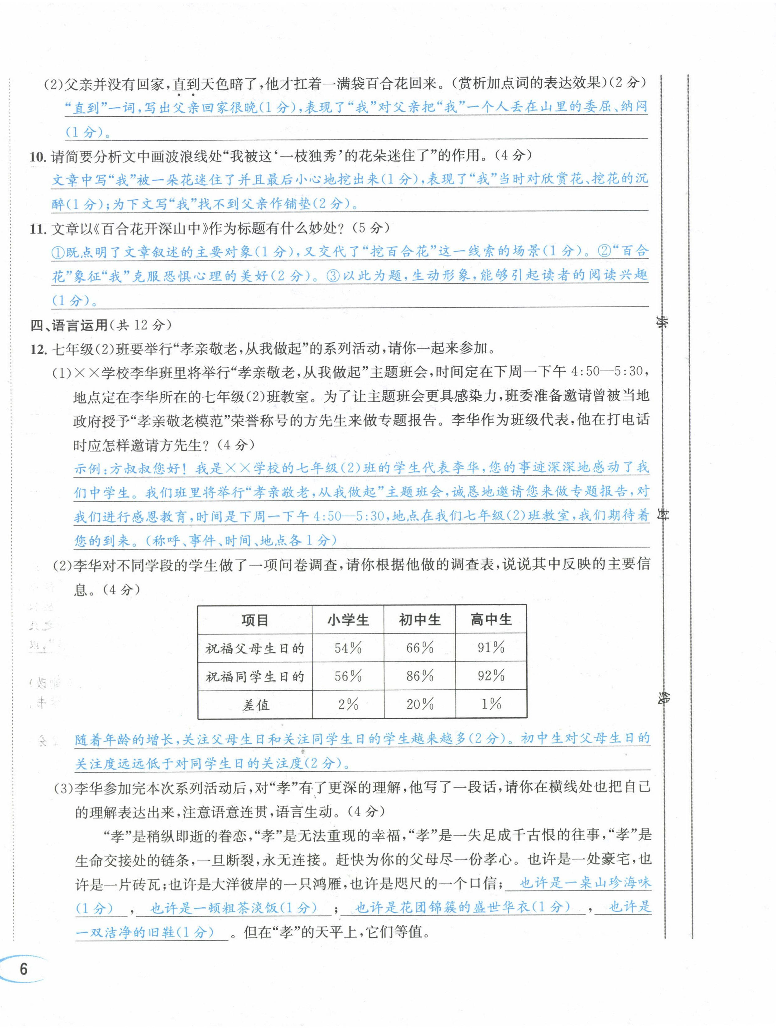 2024年蓉城學霸七年級語文下冊人教版 第12頁