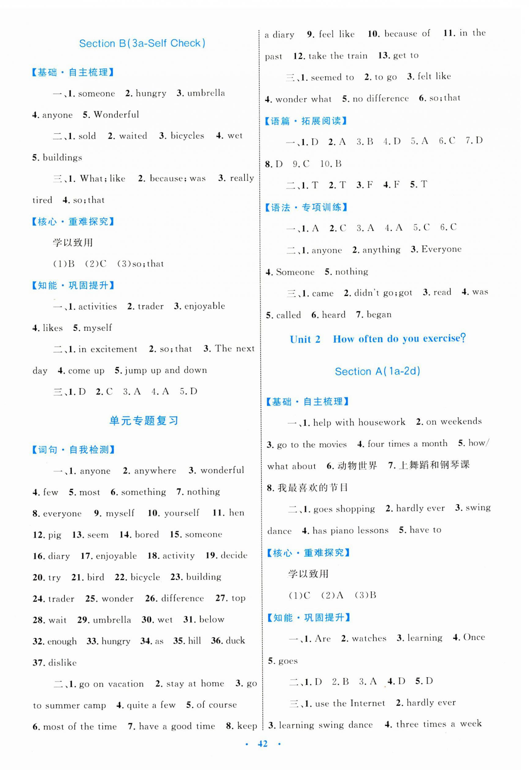 2023年同步學(xué)習(xí)目標(biāo)與檢測(cè)八年級(jí)英語上冊(cè)人教版 第2頁