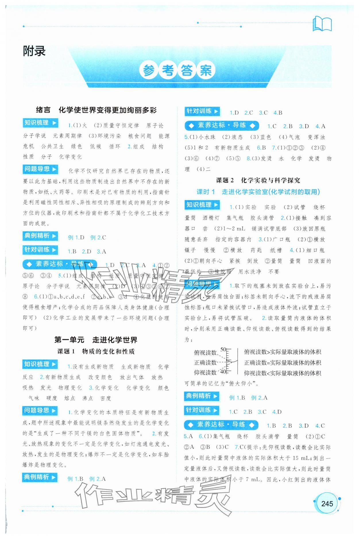 2025年新课程学习与测评同步学习九年级化学全一册人教版 第1页