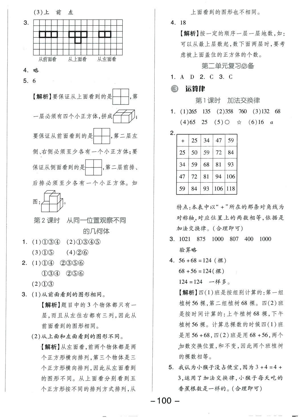 2024年智慧随堂练四年级数学下册人教版&nbsp;第4页