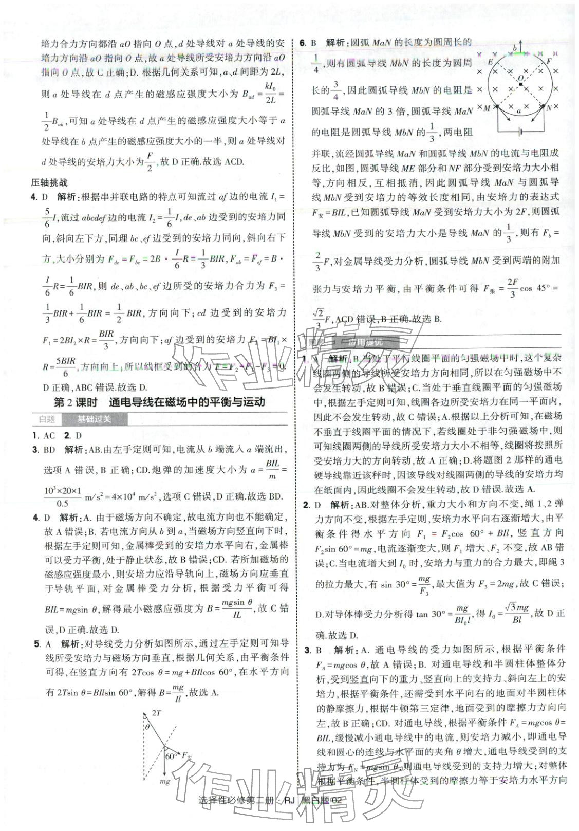 2025年经纶学典学霸黑白题高中物理选择性必修第二册人教版 第2页