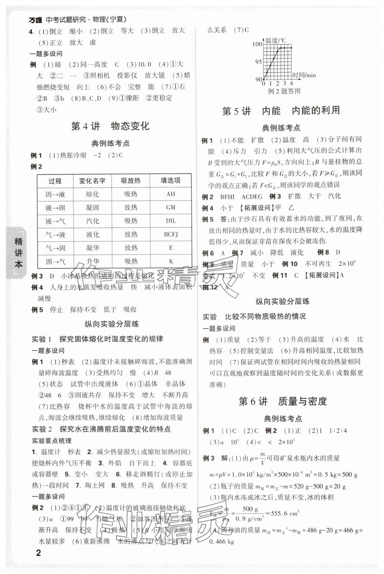 2025年萬(wàn)唯中考試題研究物理人教版寧夏專版 參考答案第6頁(yè)