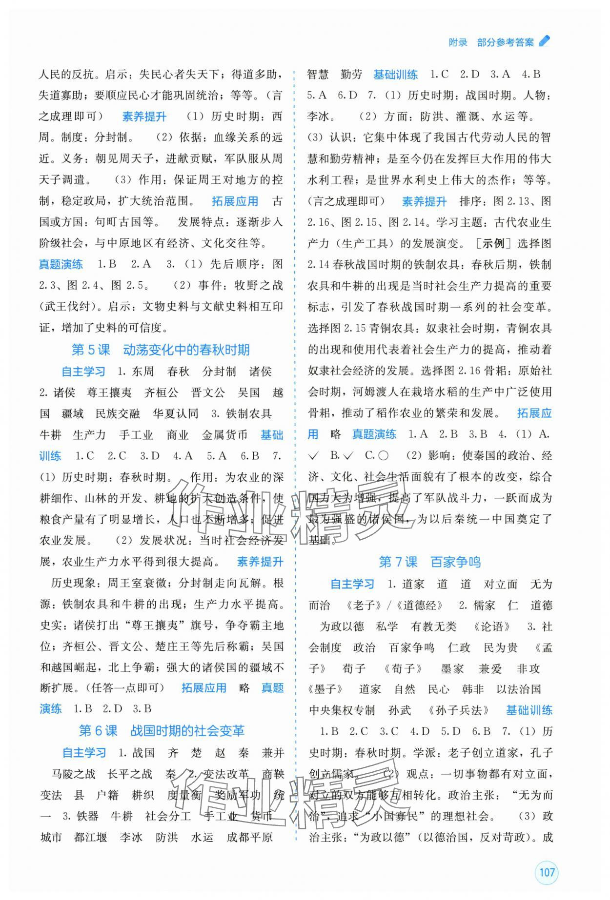 2025年自主学习能力测评七年级历史上册人教版 第3页