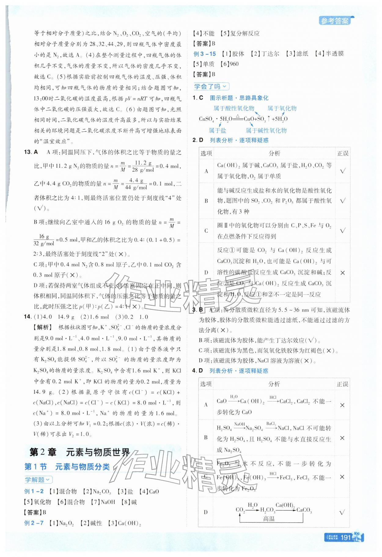 2025年教材帮高中化学必修第一册鲁科版 参考答案第6页