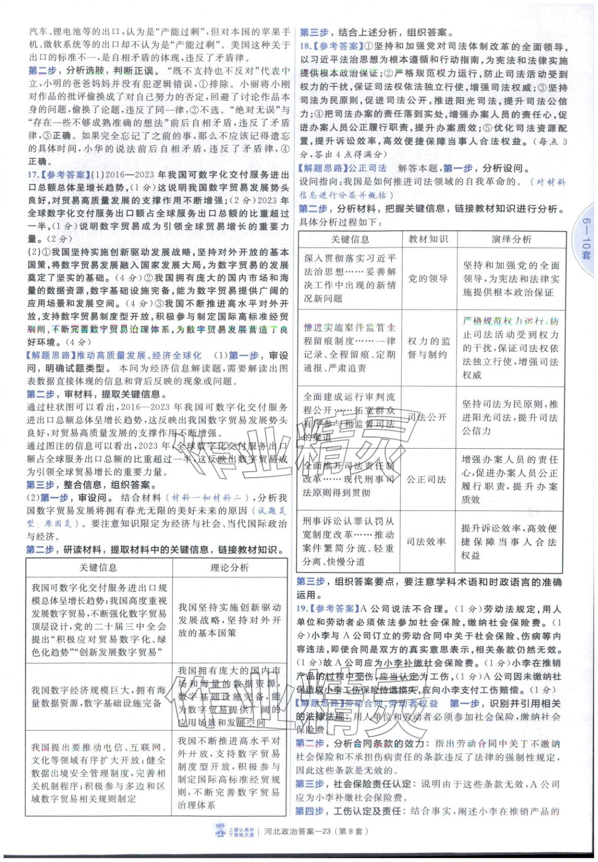 2026年金考卷优秀模拟试卷汇编45套道德与法治河北专版 第23页