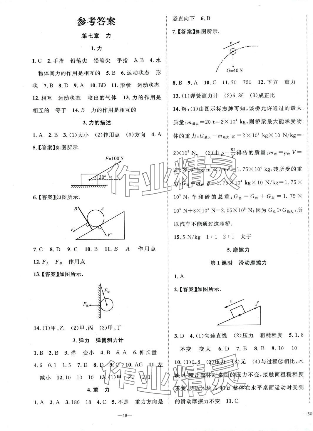 2024年我的作業(yè)八年級(jí)物理下冊(cè)教科版 第1頁(yè)