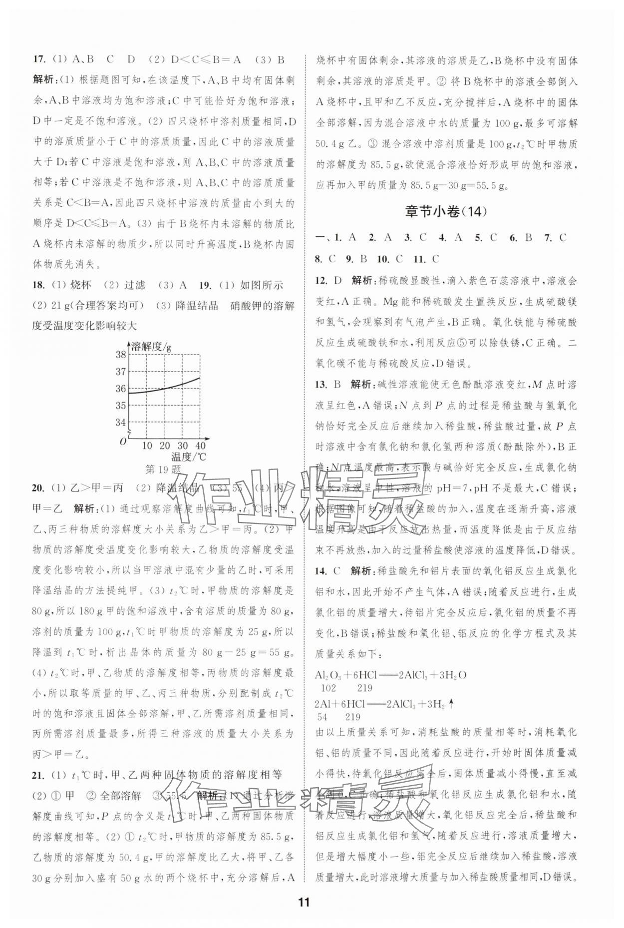 2024年通城學典全程測評卷九年級化學全一冊滬教版 第11頁