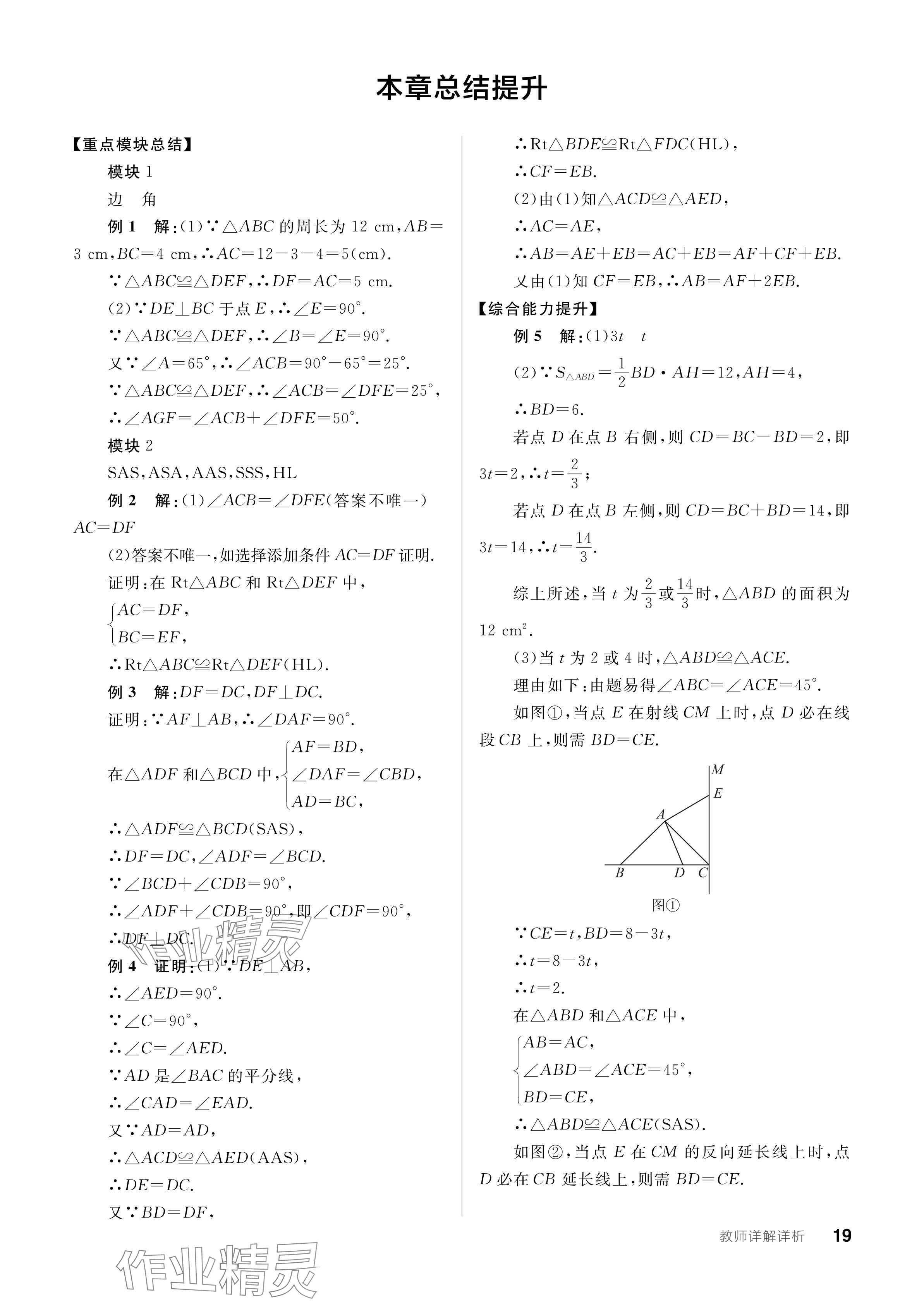 2024年全品学练考八年级数学上册苏科版江苏专版 参考答案第19页