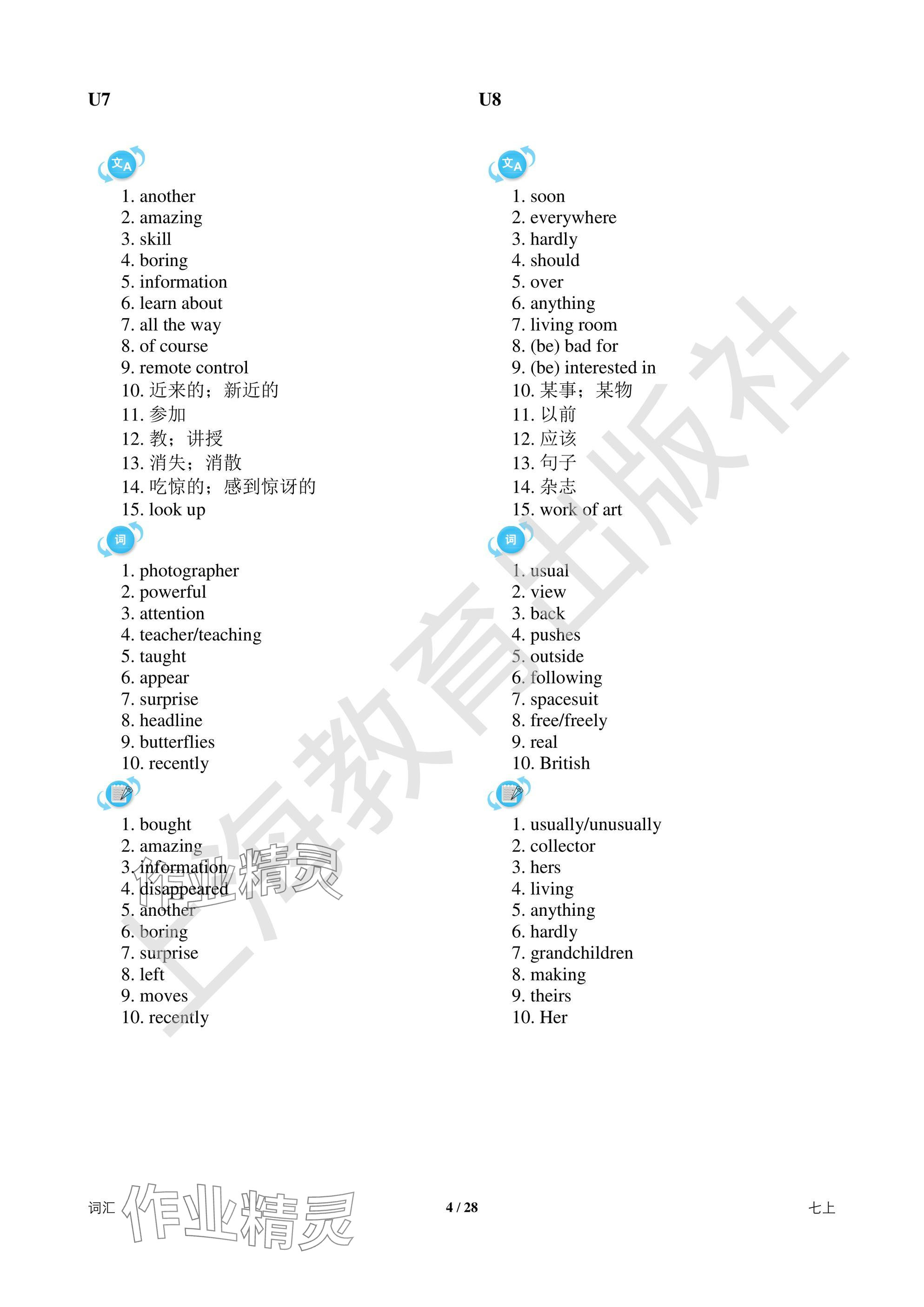 2025年中考英語(yǔ)總復(fù)習(xí)決勝100天深圳專(zhuān)版 參考答案第4頁(yè)