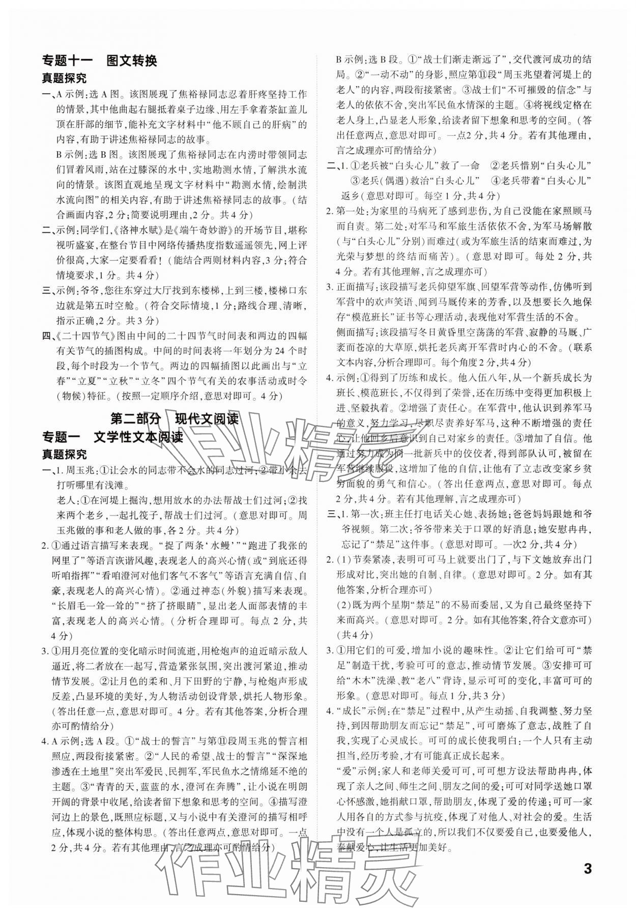 2025年鼎成中考精準提分語文河南專版 參考答案第2頁