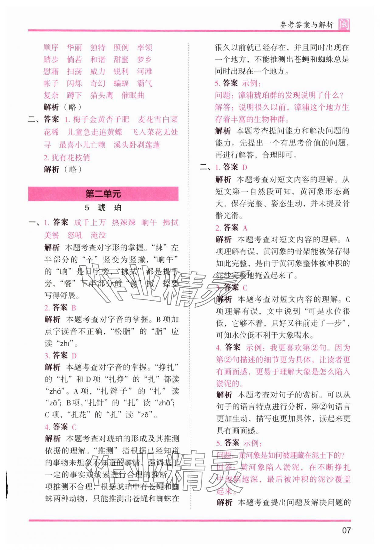 2025年木頭馬分層課課練四年級(jí)語(yǔ)文下冊(cè)人教版福建專版 第7頁(yè)