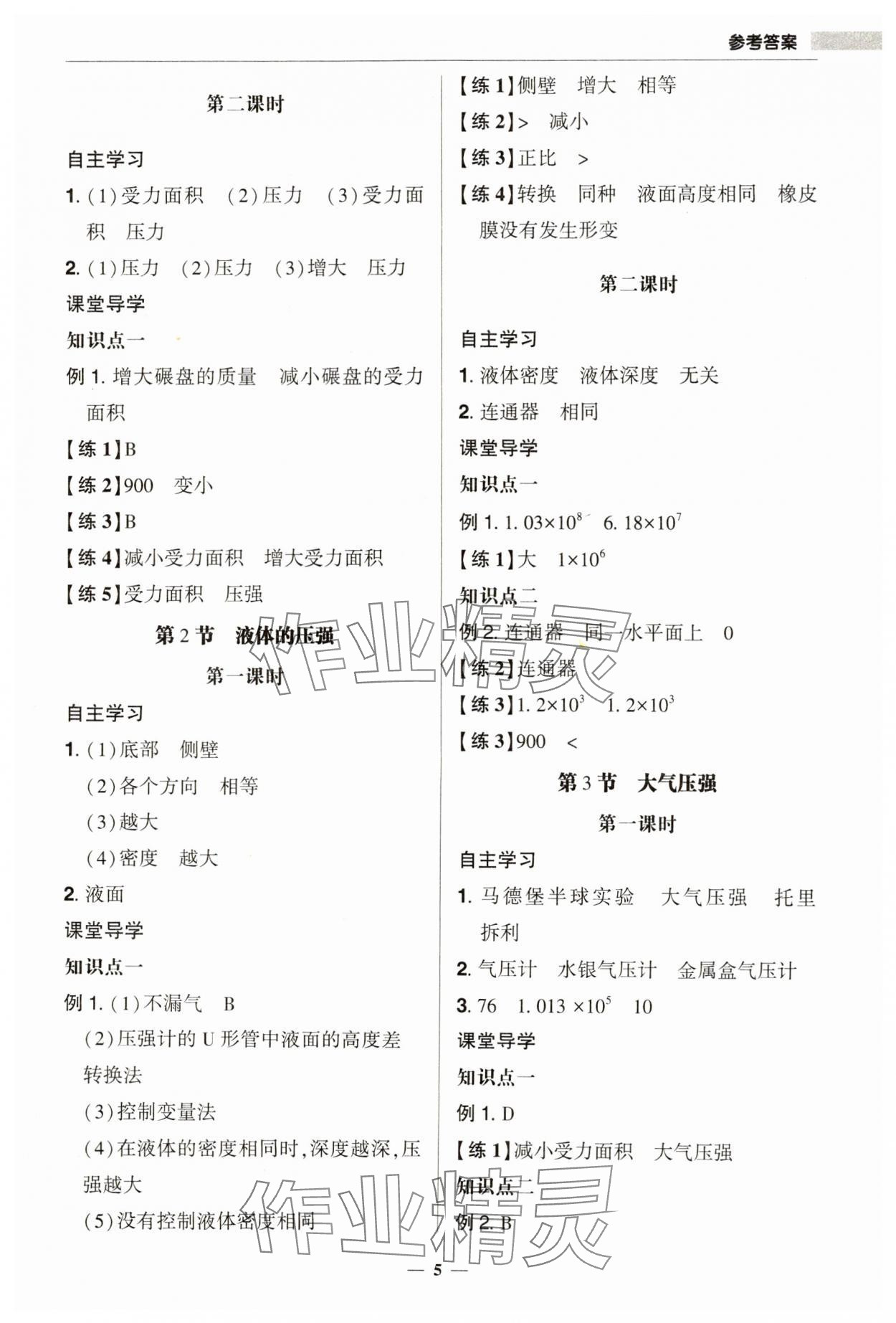 2025年南粵學典學考精練八年級物理下冊人教版 第5頁