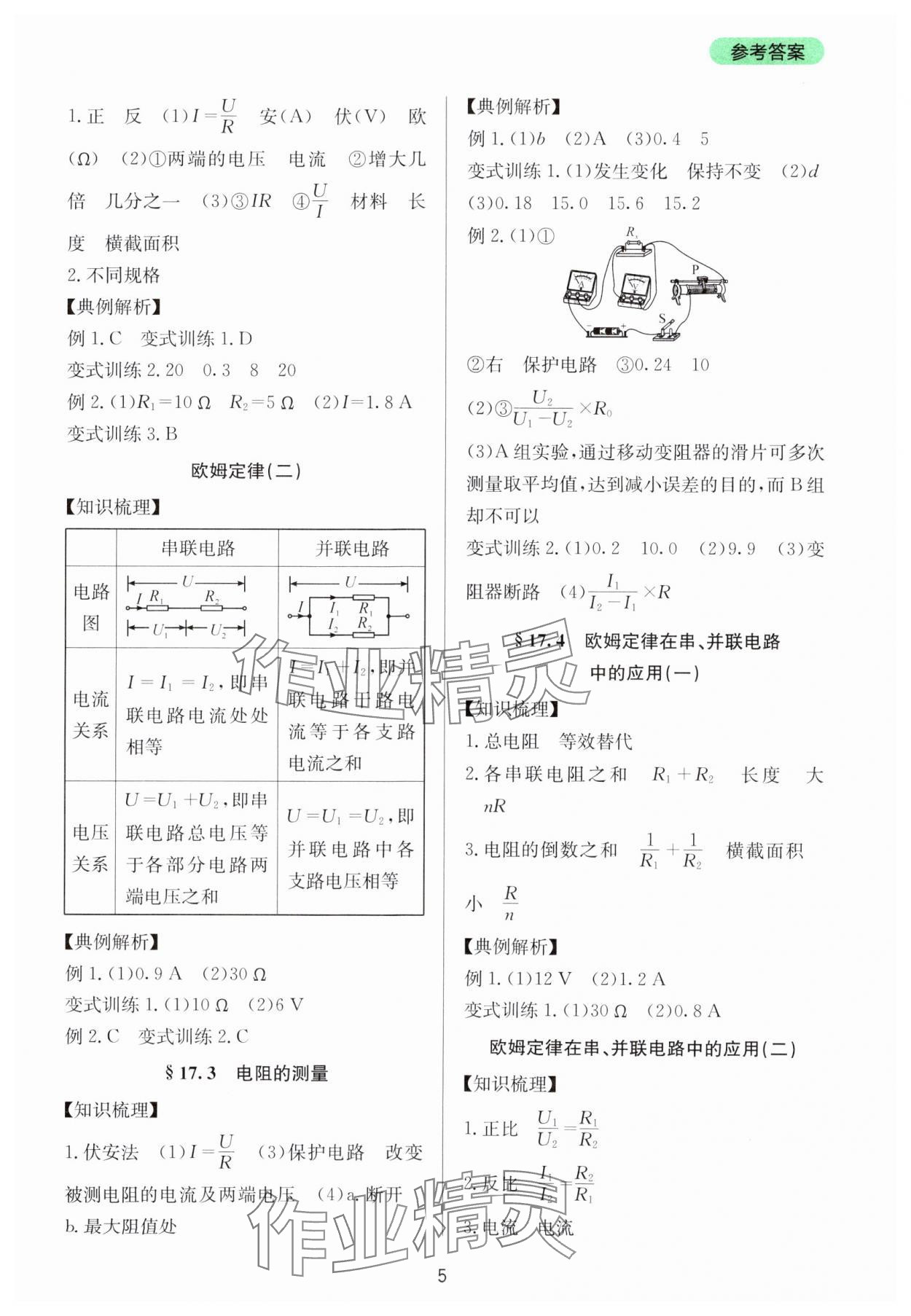 2023年新课程实践与探究丛书九年级物理全一册人教版 第5页