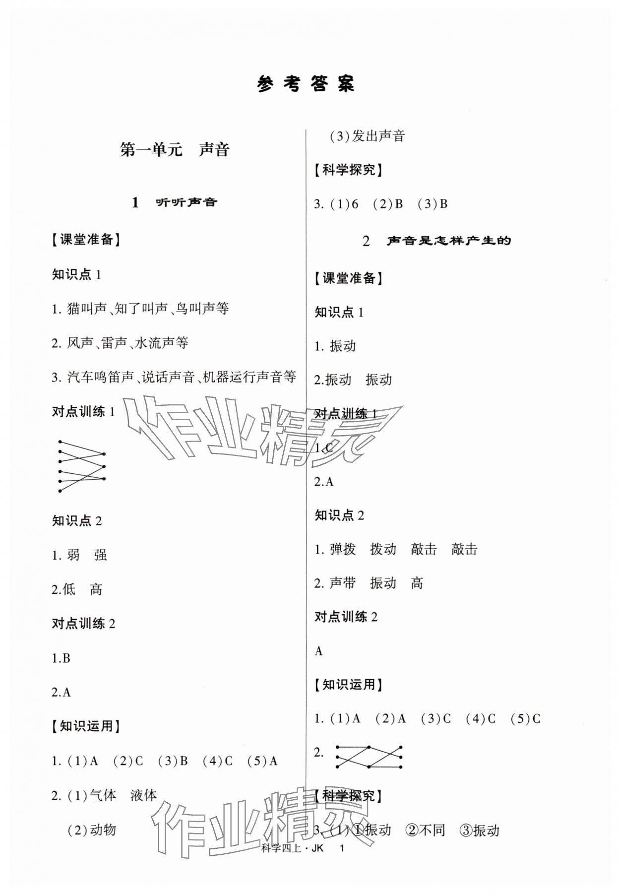 2024年經(jīng)綸學(xué)典提高班四年級(jí)科學(xué)上冊(cè)教科版 第1頁(yè)