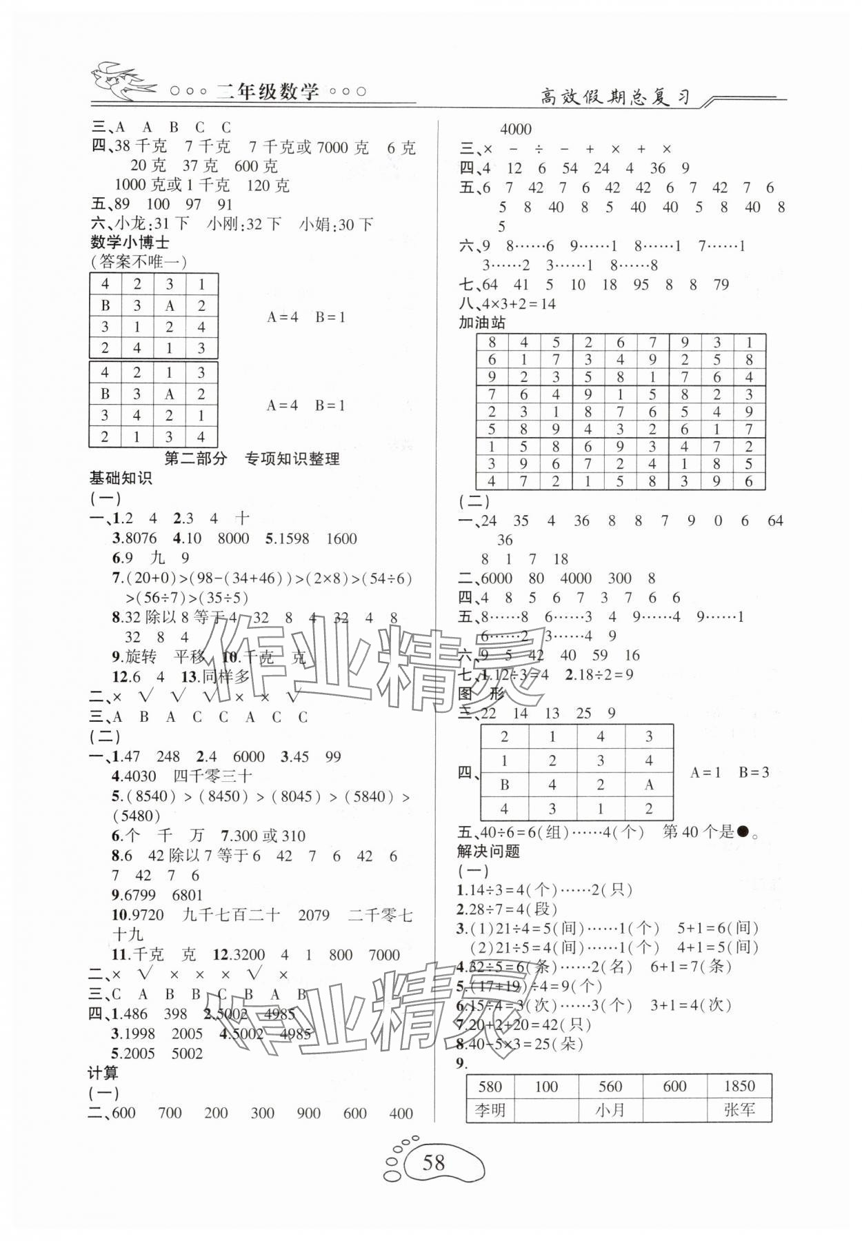 2025年倍优高效假期总复习二年级数学 第2页