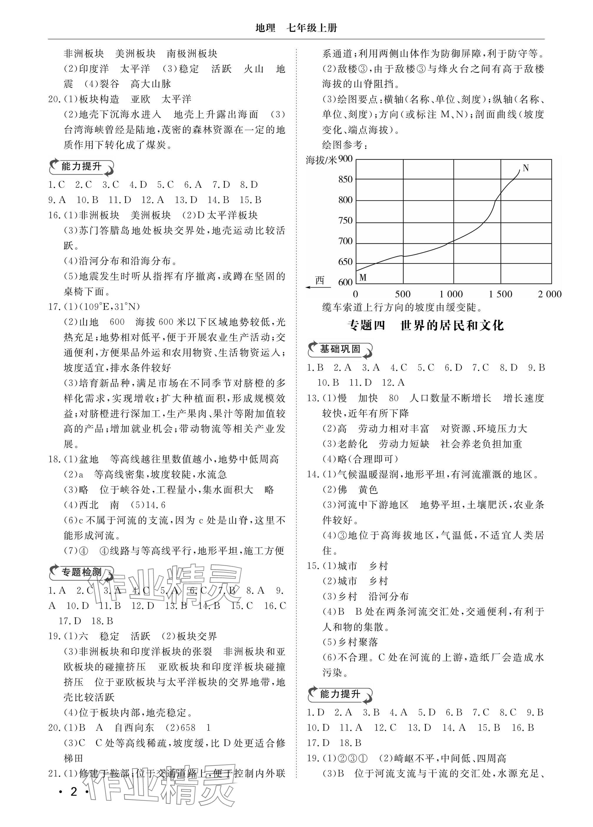 2024年行知天下七年级地理上册湘教版 参考答案第2页