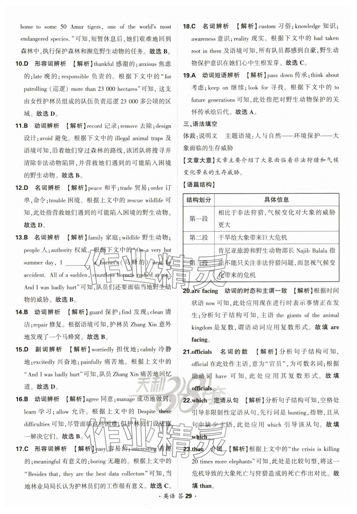 2025年考點測試卷高中英語 參考答案第29頁