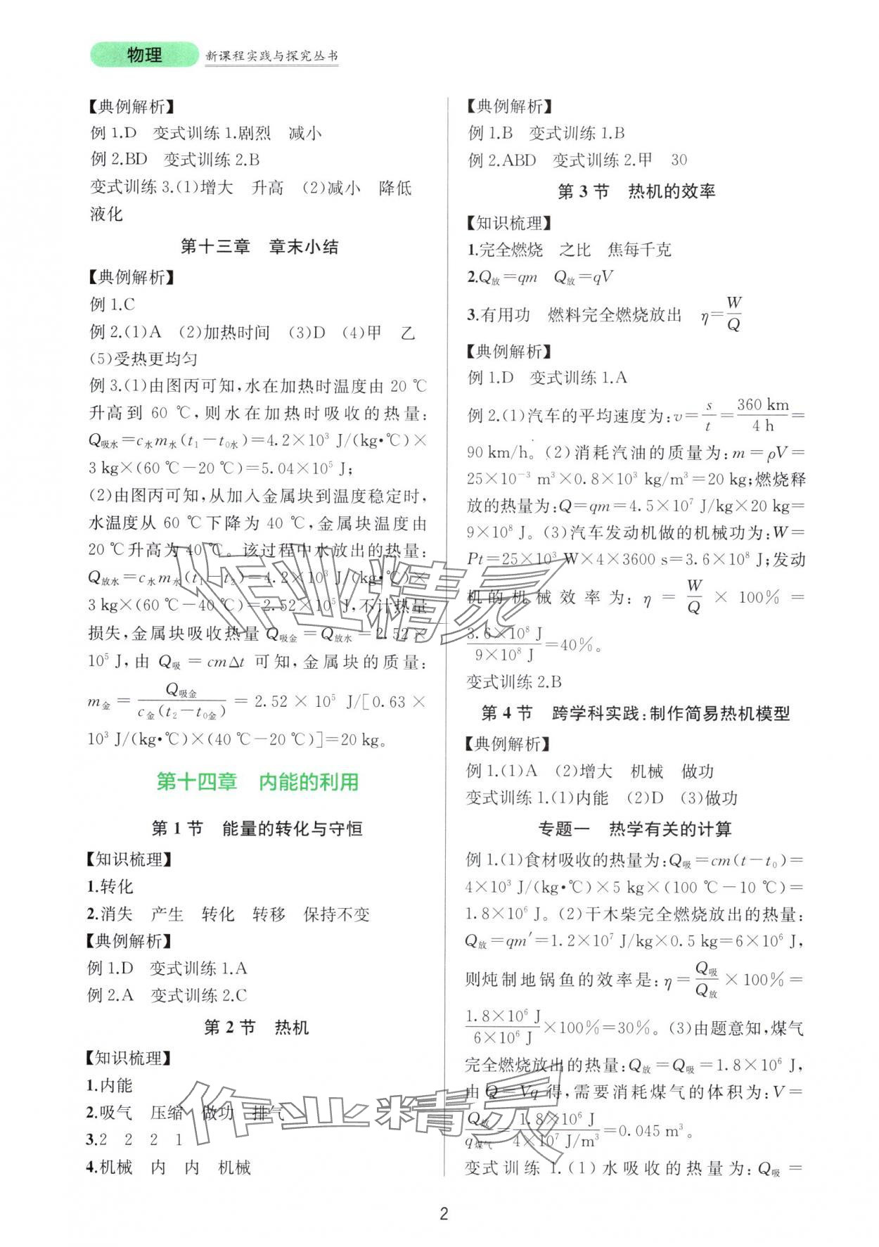 2025年新课程实践与探究丛书九年级物理全一册人教版 第2页