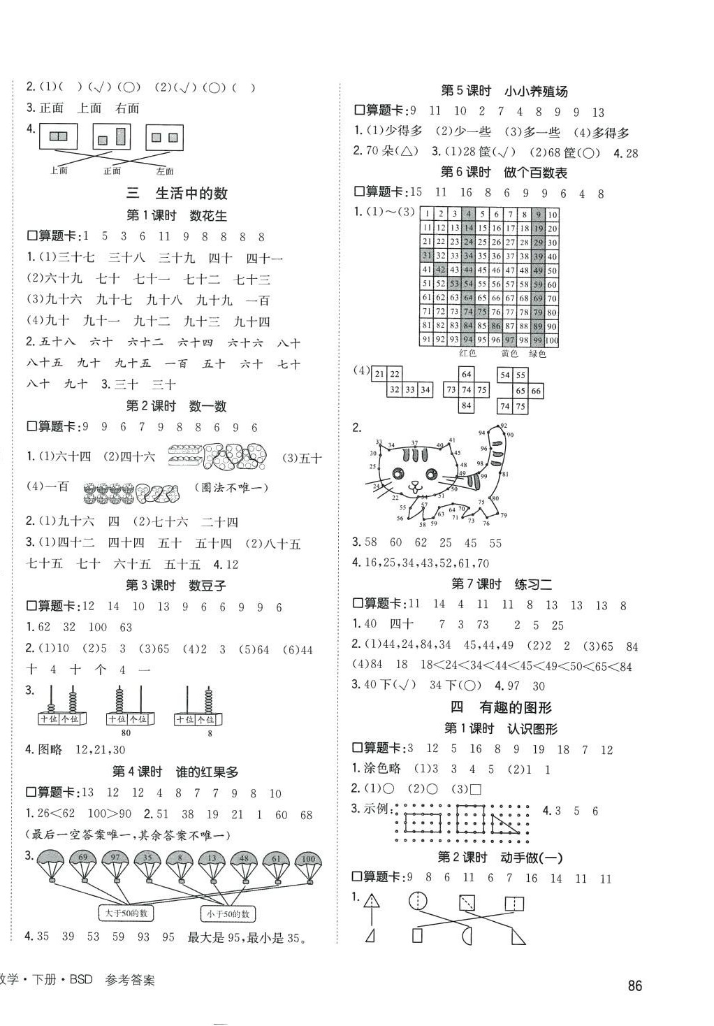 2024年英才小狀元一年級(jí)數(shù)學(xué)下冊(cè)北師大版 第2頁(yè)