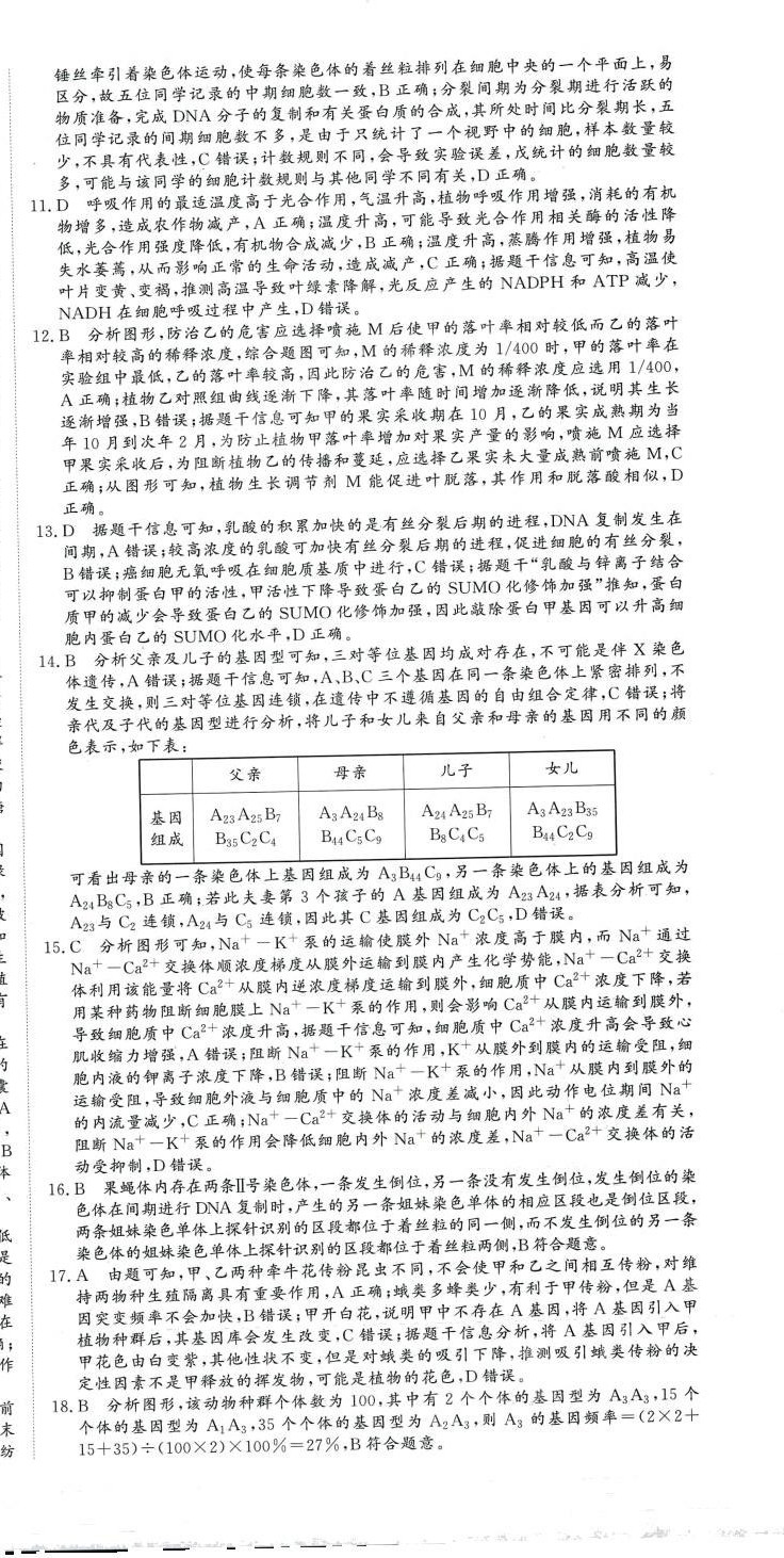 2024年高考必刷題高中生物通用版 第12頁