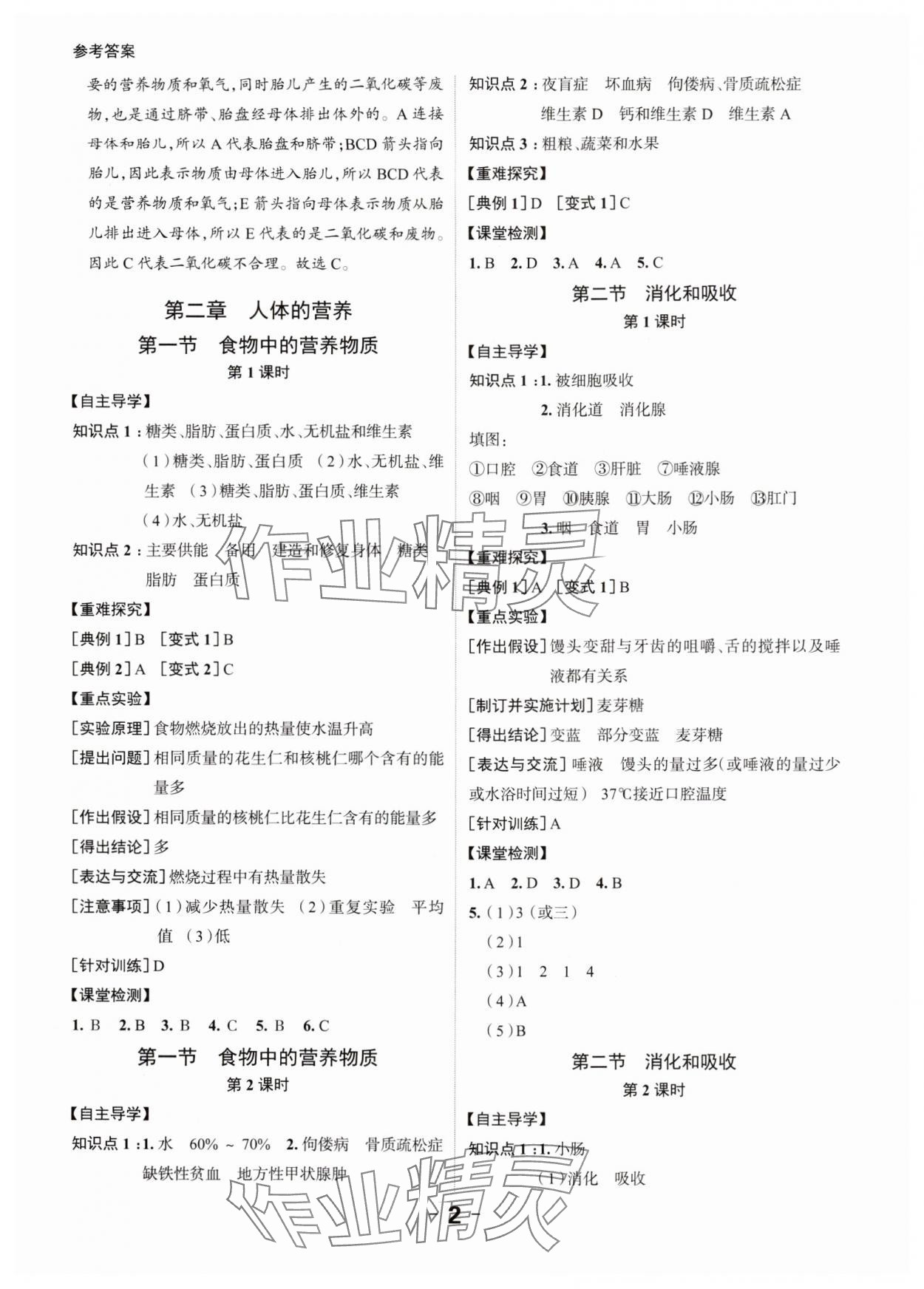 2024年全程突破七年級(jí)生物下冊(cè)人教版 第2頁(yè)