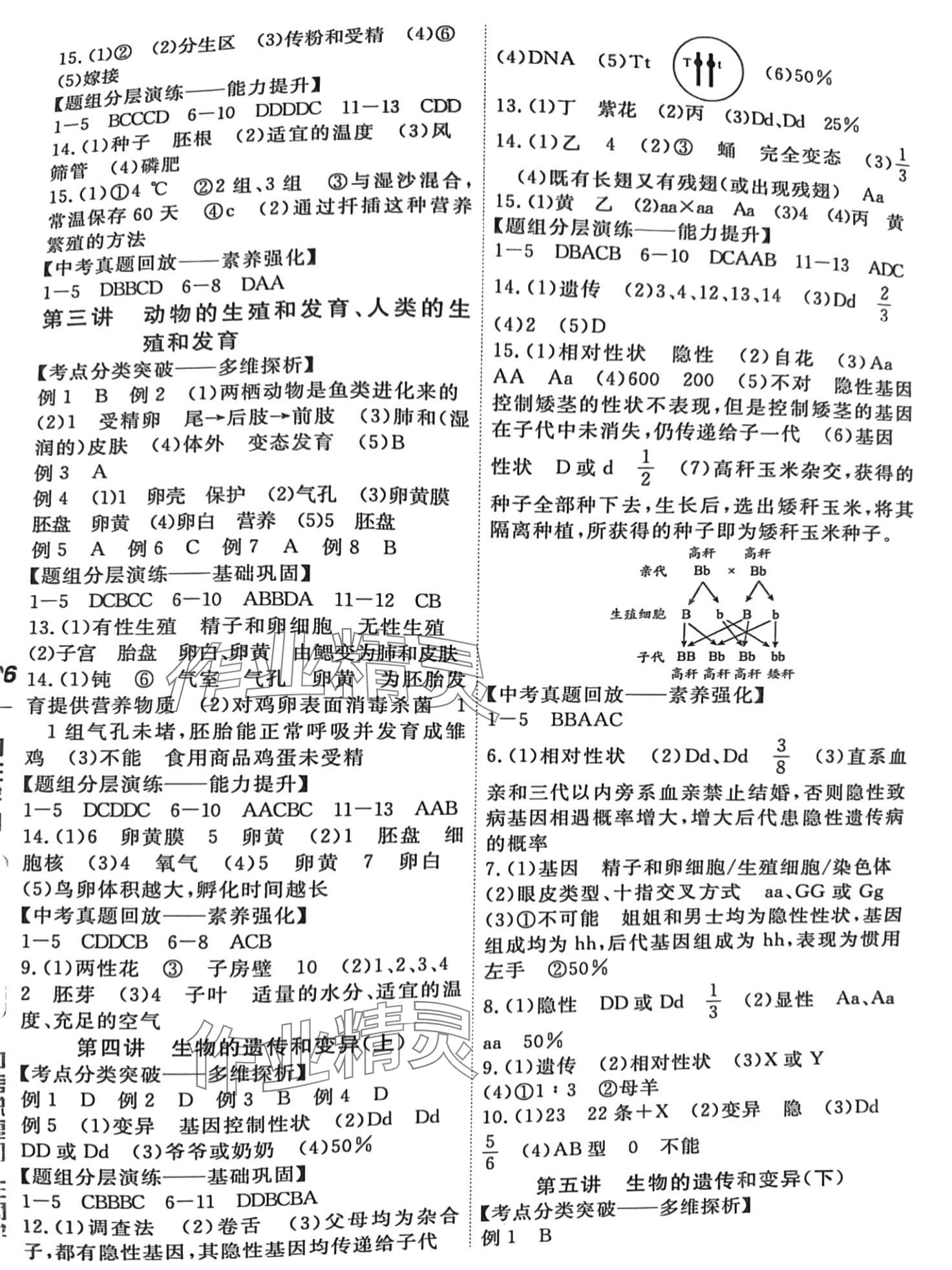 2024年自主學(xué)習(xí)中考總復(fù)習(xí)八年級(jí)生物濟(jì)南版 第2頁(yè)