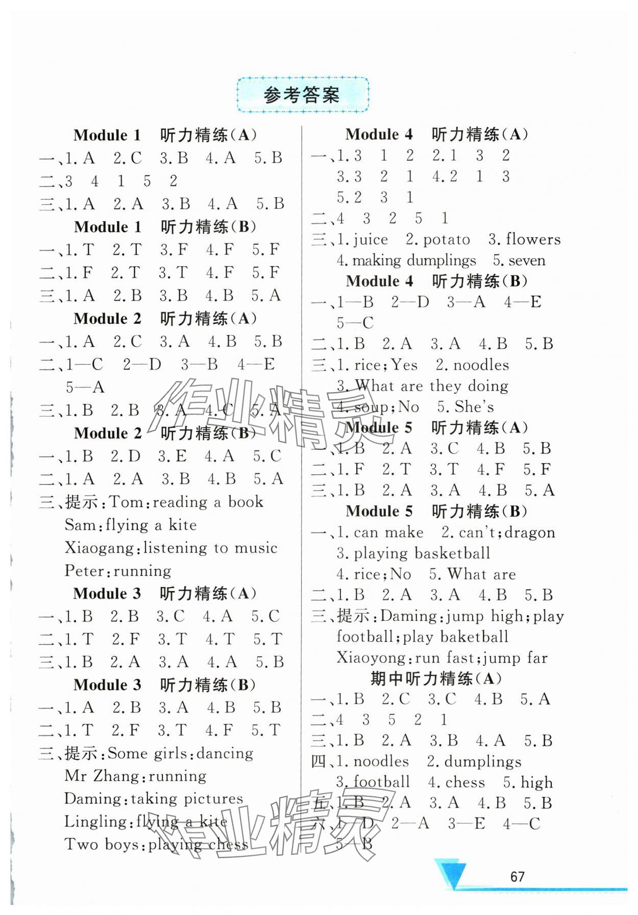 2023年英語聽力山東畫報出版社四年級英語上冊人教版 第1頁