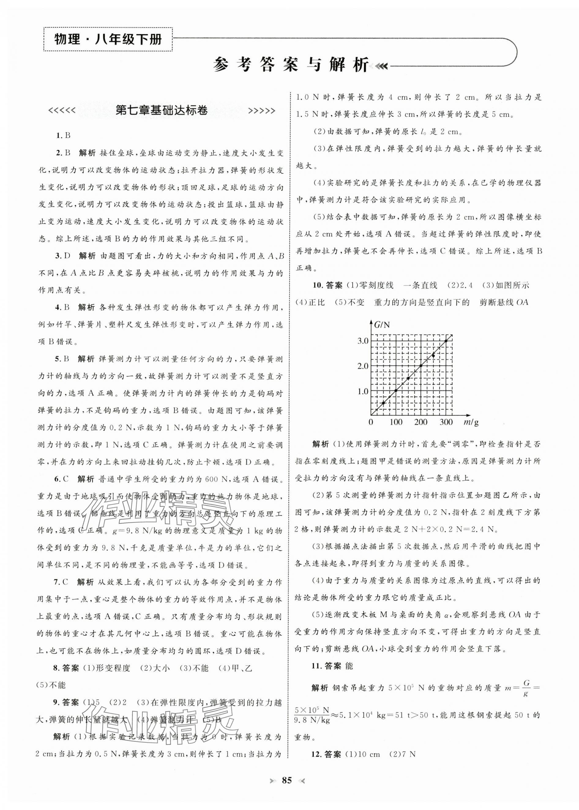 2025年學習目標與檢測同步測試卷八年級物理下冊人教版 第1頁