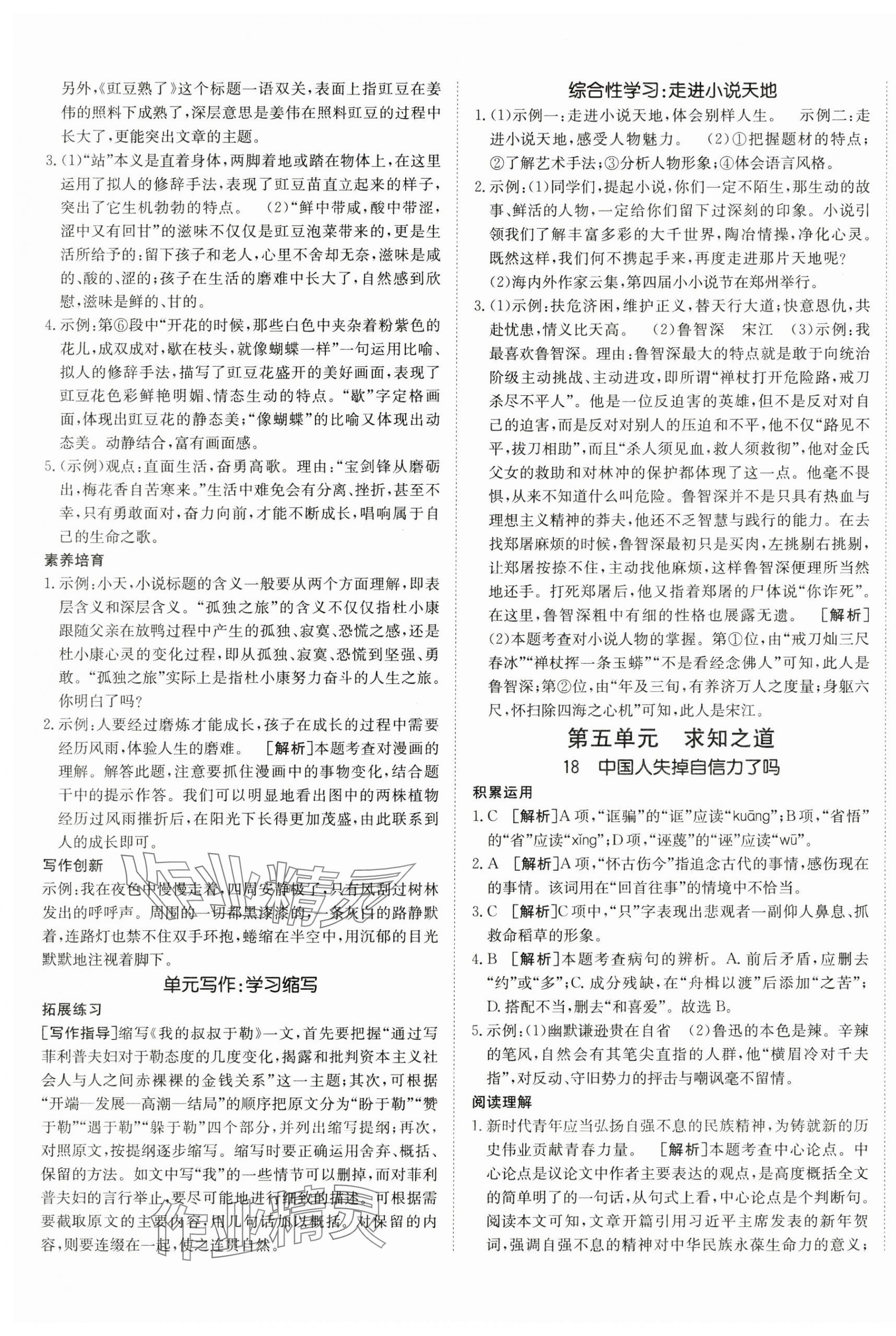 2025年同行学案学练测九年级语文全一册人教版54制 第13页