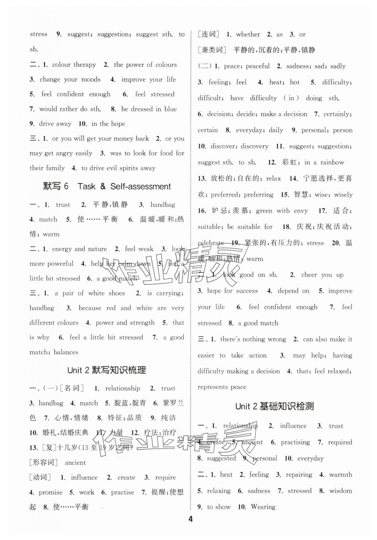 2025年默寫能手九年級(jí)英語全一冊(cè)譯林版 第4頁