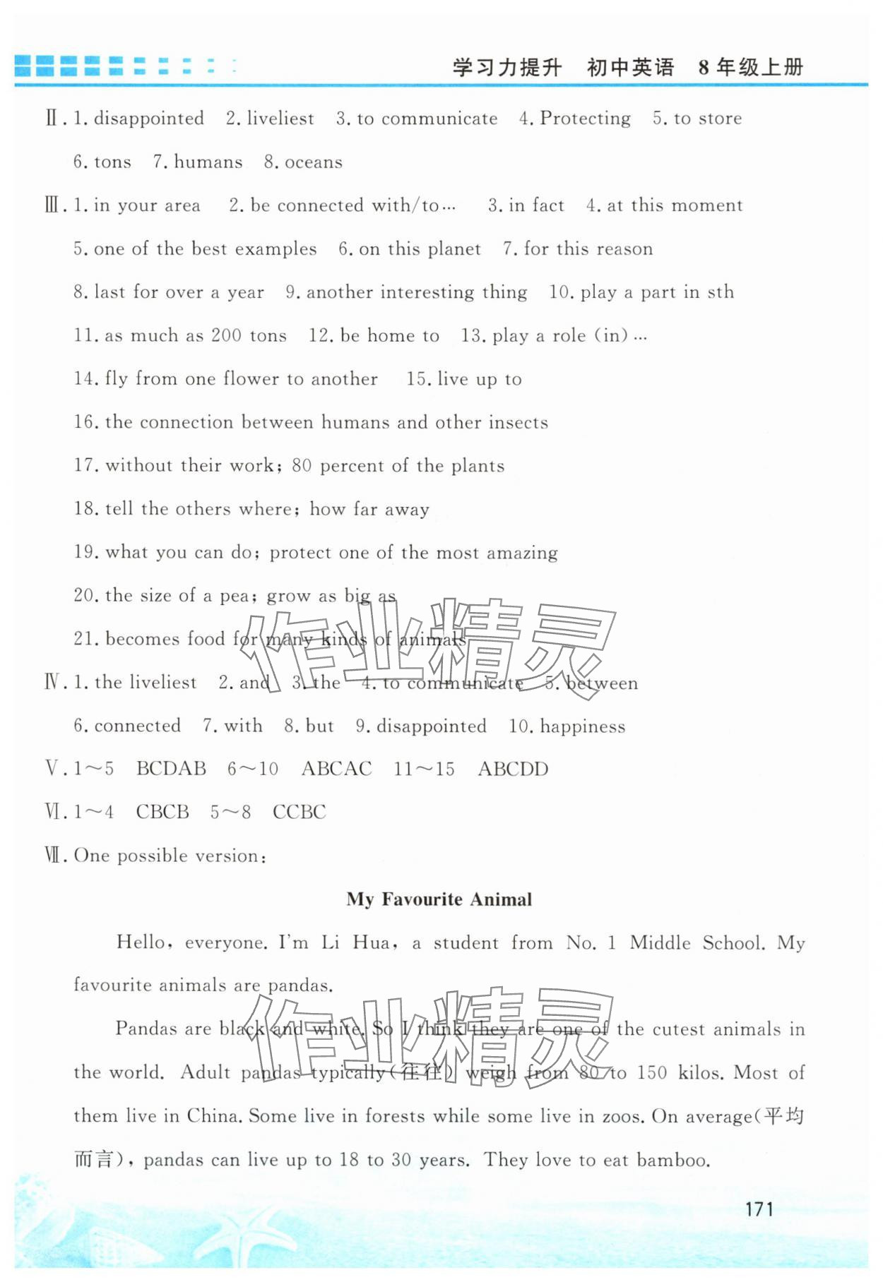 2025年学习力提升八年级英语上册人教版&nbsp;第7页