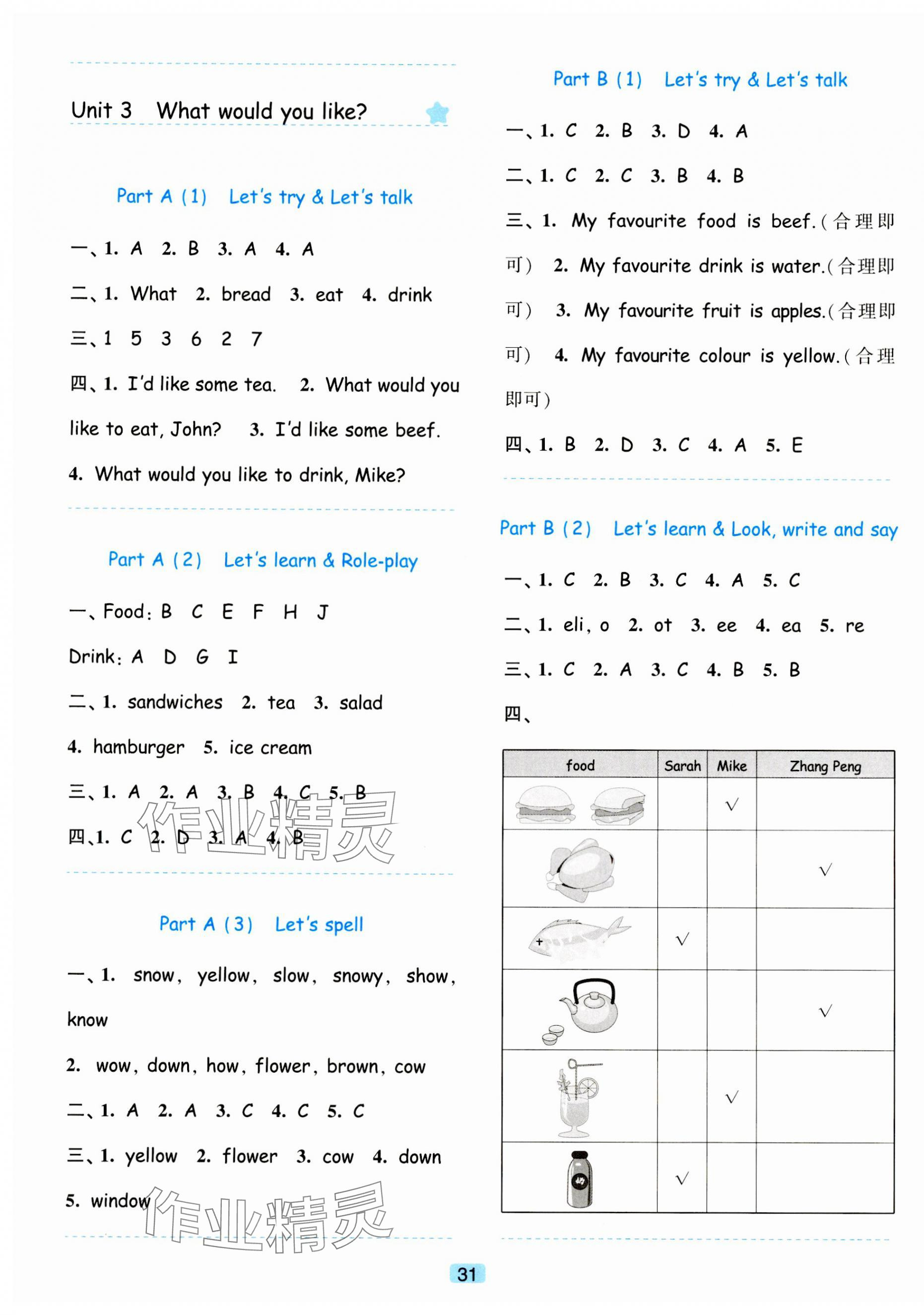 2023年精準學與練五年級英語上冊人教版 第3頁