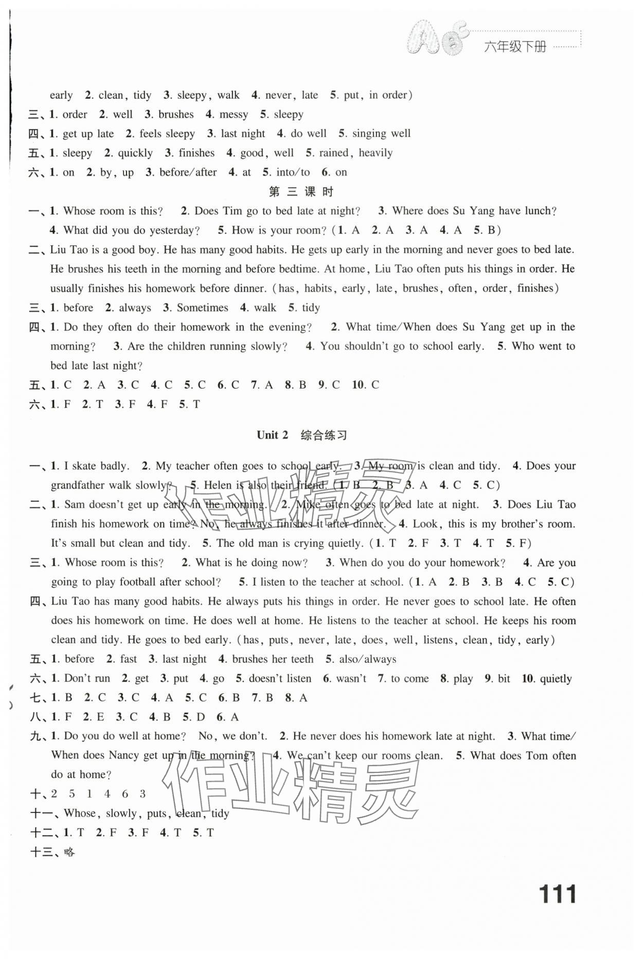 2024年練習(xí)與測試六年級英語下冊譯林版 第3頁