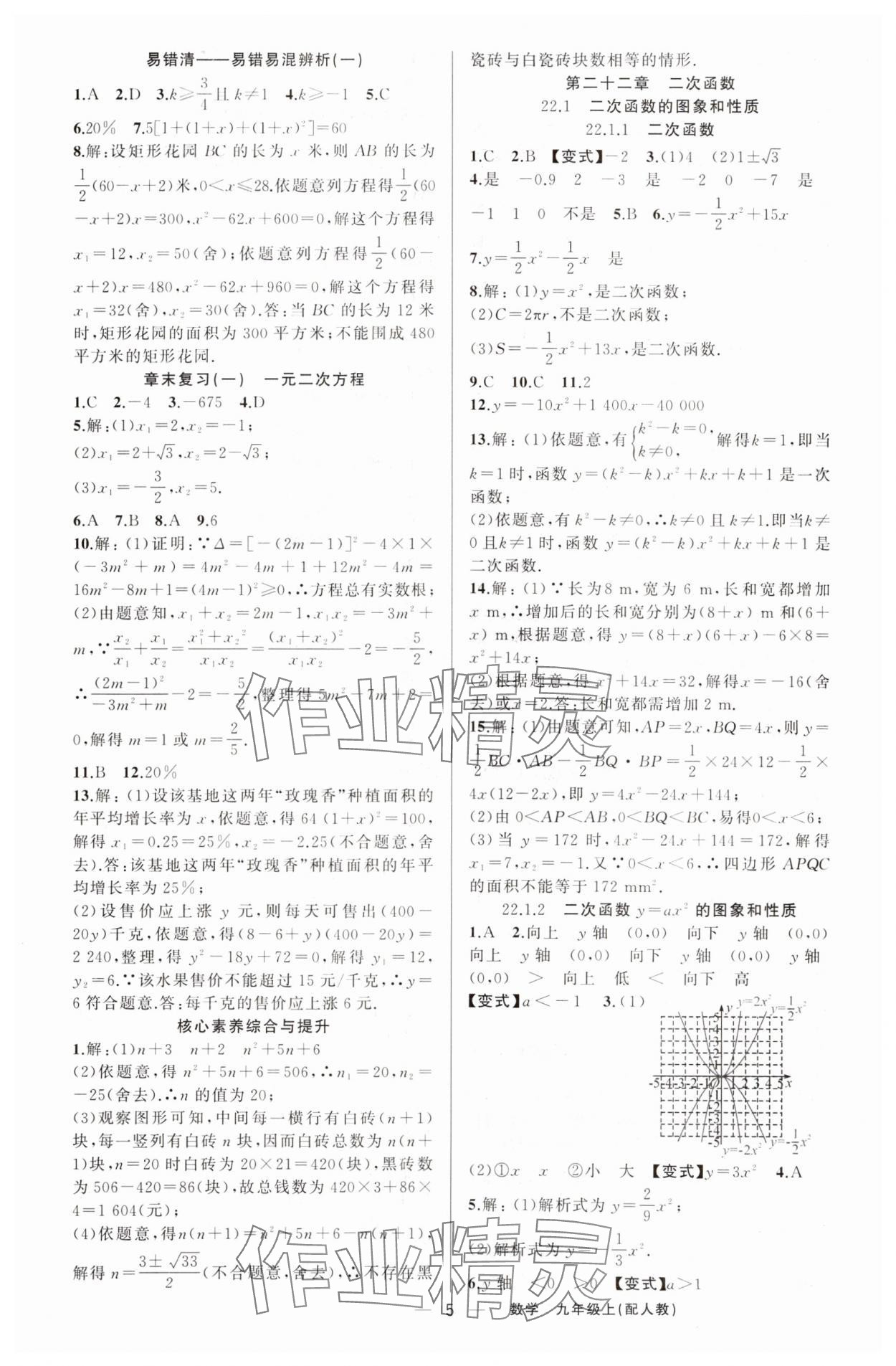 2024年四清导航九年级数学上册人教版 第5页