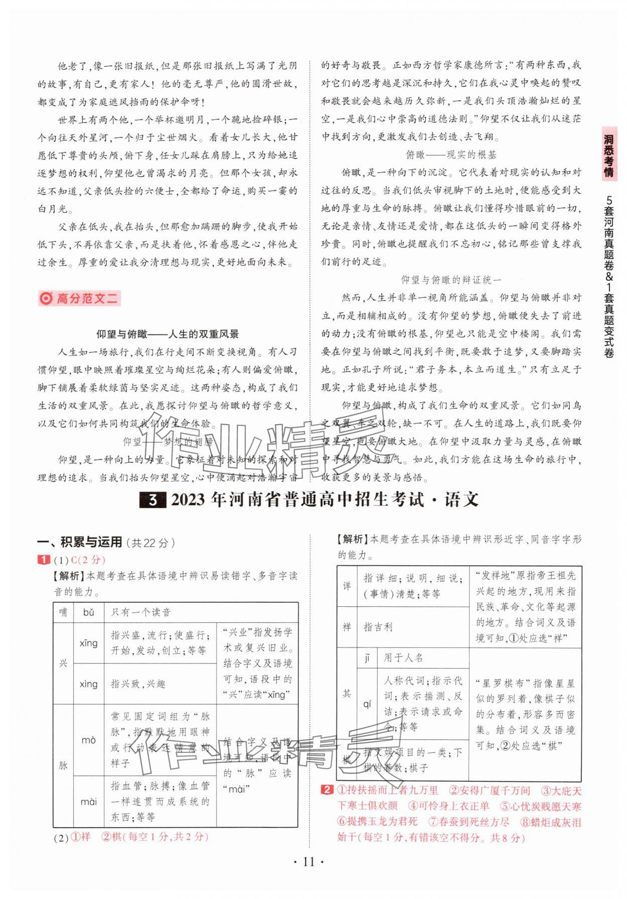2025年鼎成中考河南中考真题汇编语文中考&nbsp;第11页