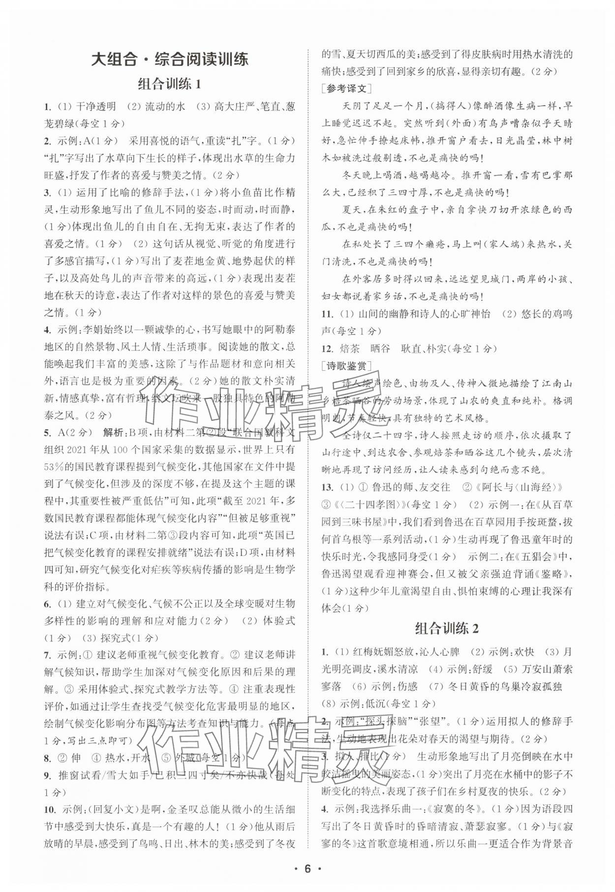 2025年通城學(xué)典初中語(yǔ)文閱讀組合訓(xùn)練七年級(jí)上冊(cè)浙江專版 第6頁(yè)