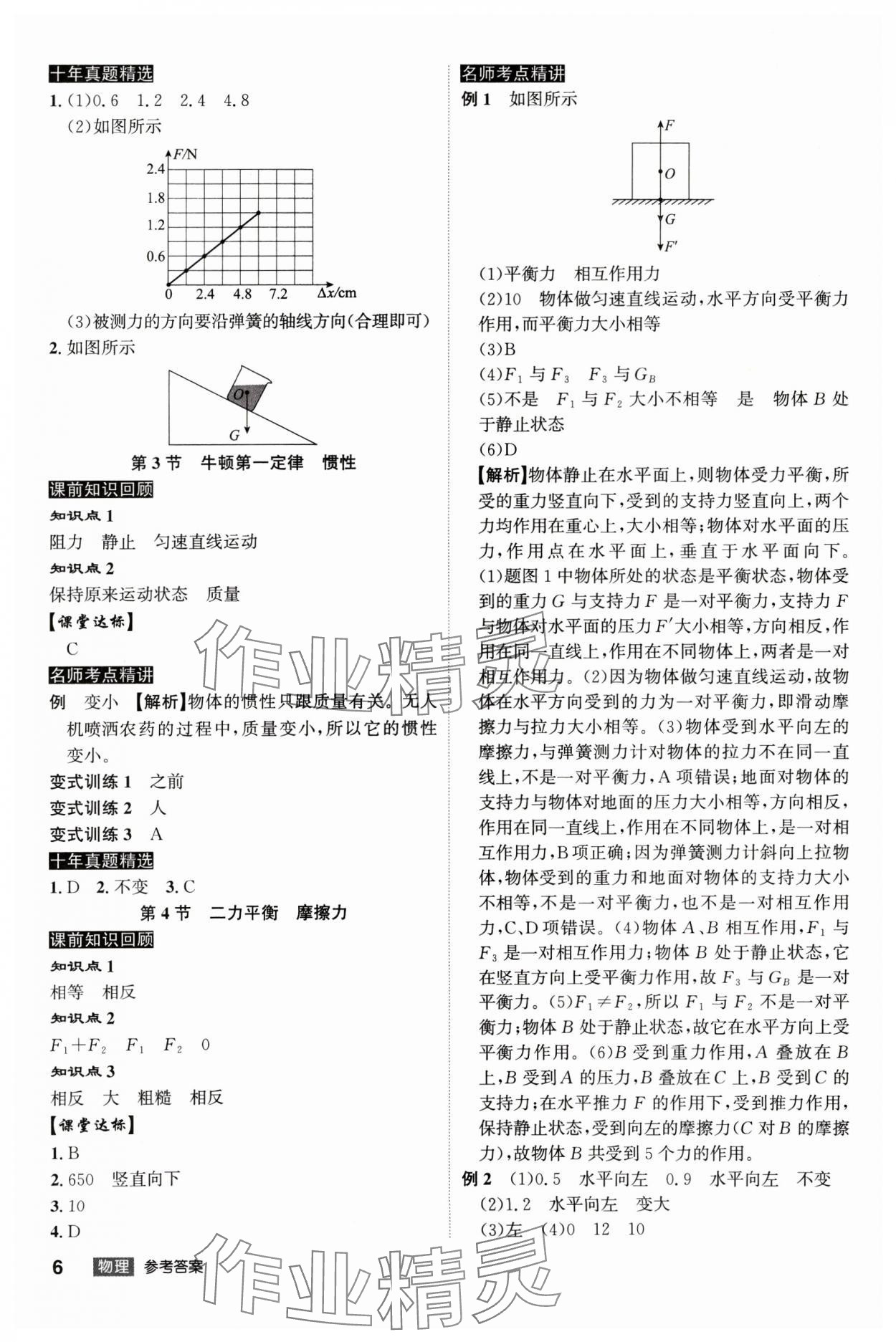 2025年安徽中考總復(fù)習(xí)名師A計(jì)劃物理 參考答案第6頁(yè)