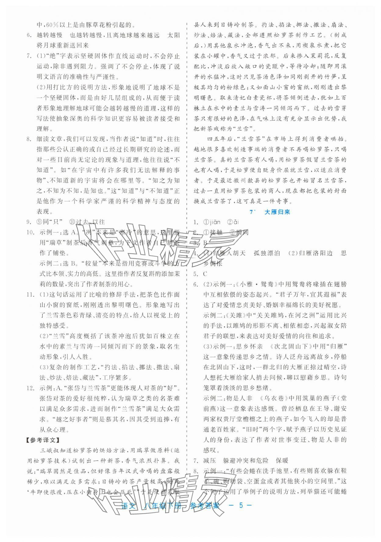 2025年精彩練習就練這一本八年級語文下冊人教版評議教輔 第5頁