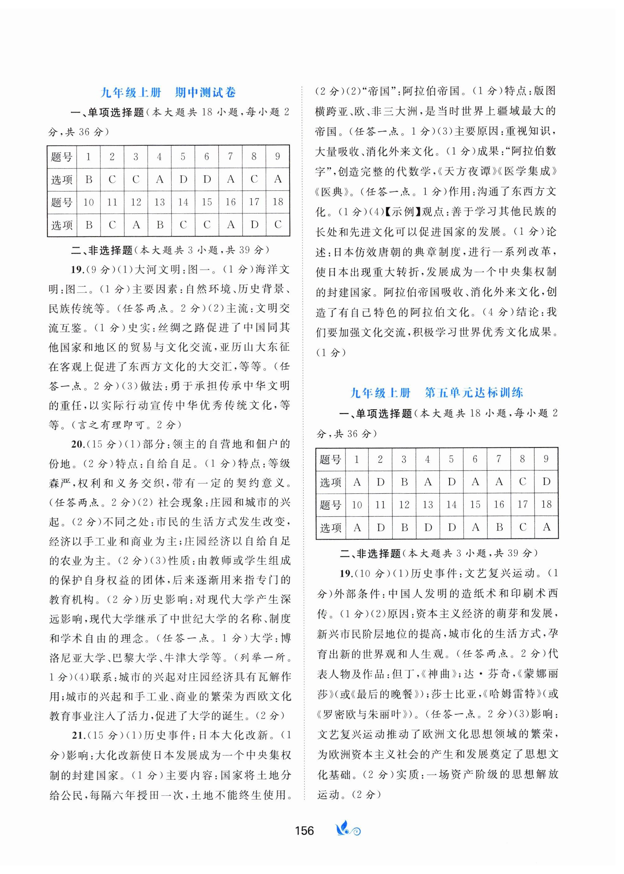 2024年新課程學(xué)習(xí)與測(cè)評(píng)單元雙測(cè)九年級(jí)歷史全一冊(cè)人教版A版 第4頁(yè)