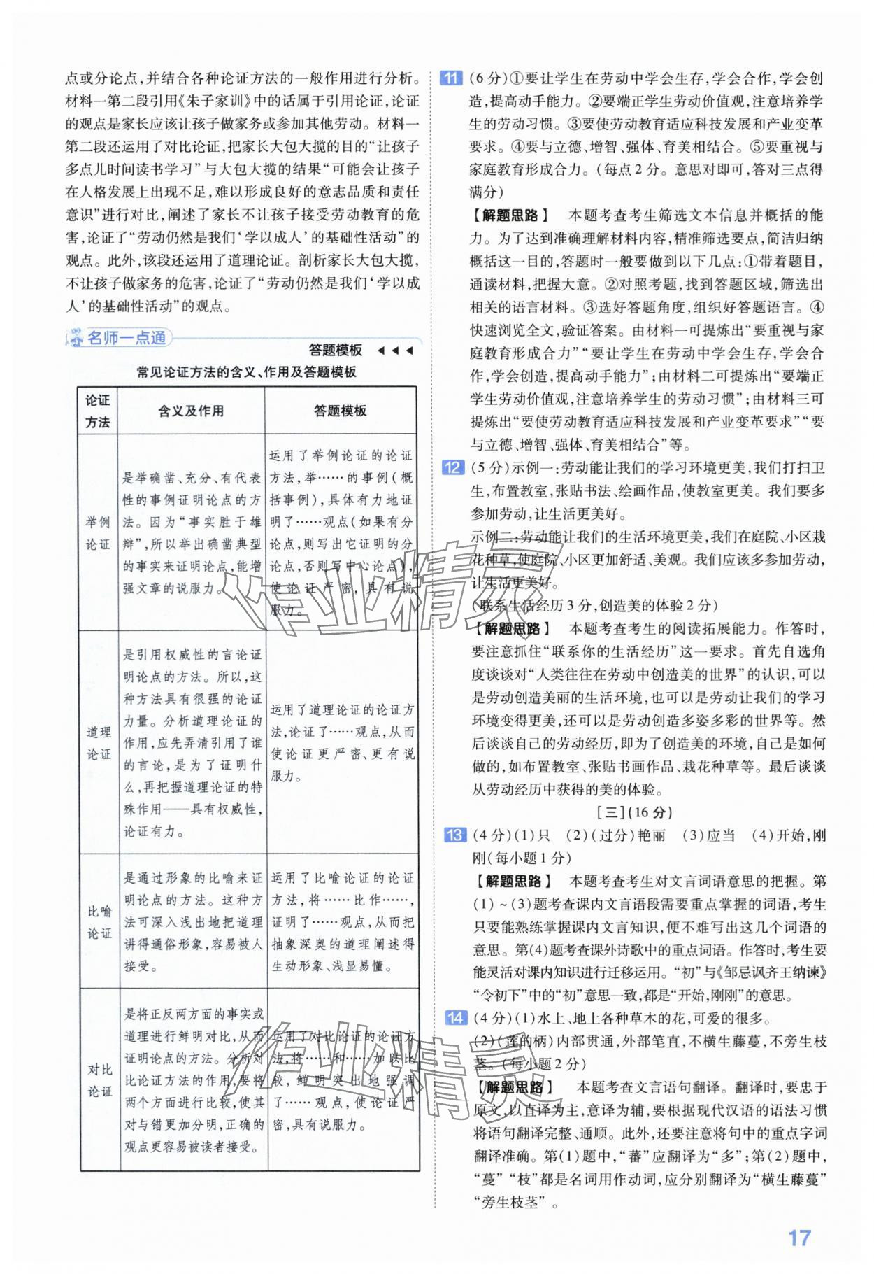 2024年金考卷45套匯編語文安徽專版 第17頁