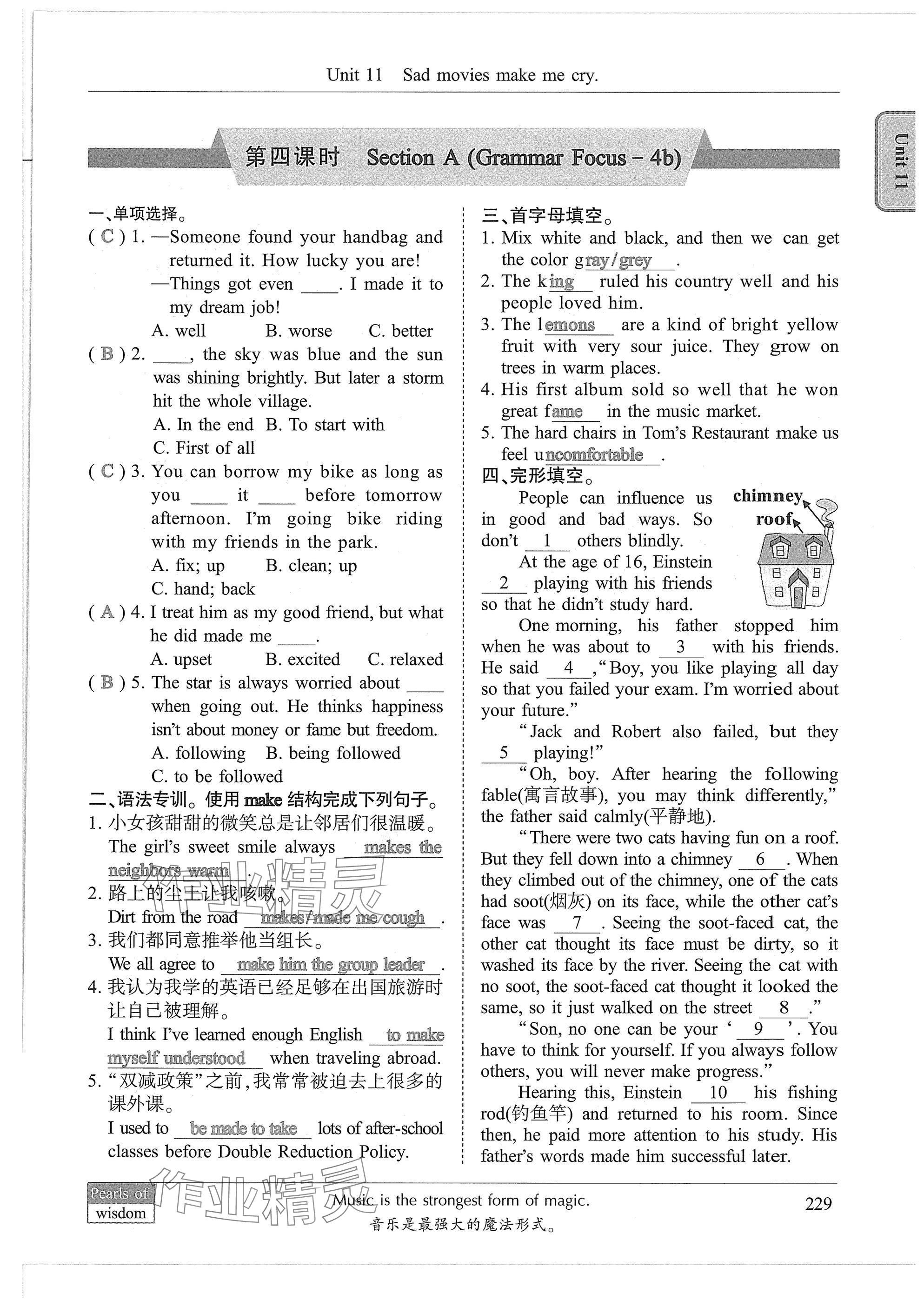 2025年新視界初中英語九年級英語下冊人教版 參考答案第9頁