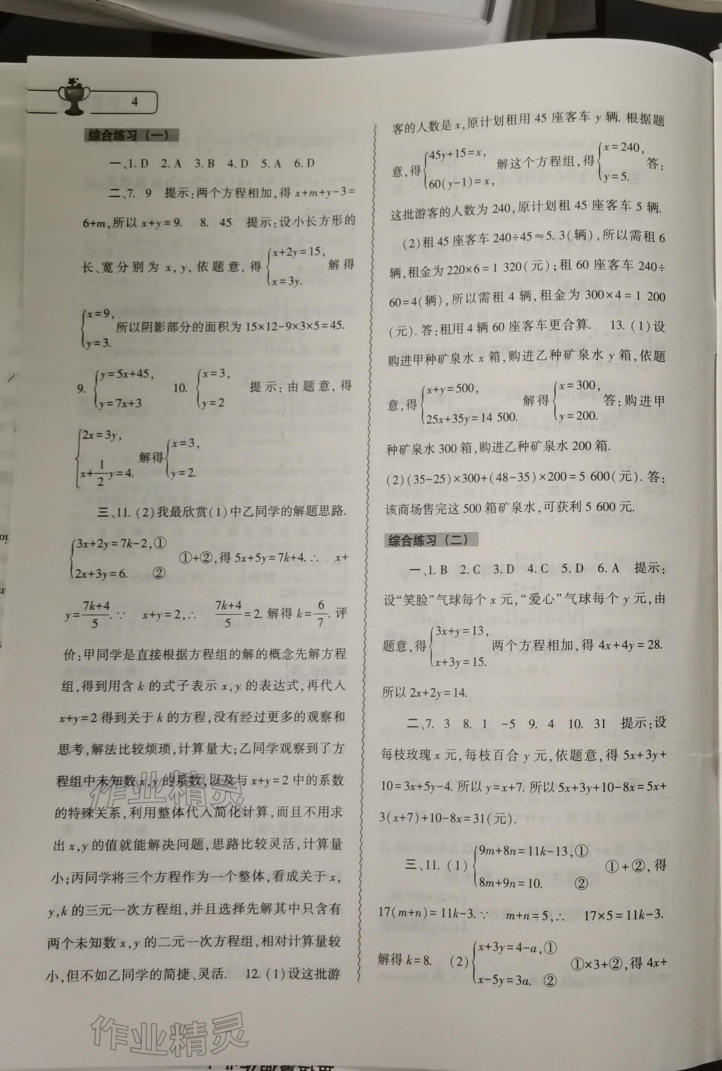 2024年暑假作業(yè)本大象出版社七年級數(shù)學(xué)華師大版 第4頁