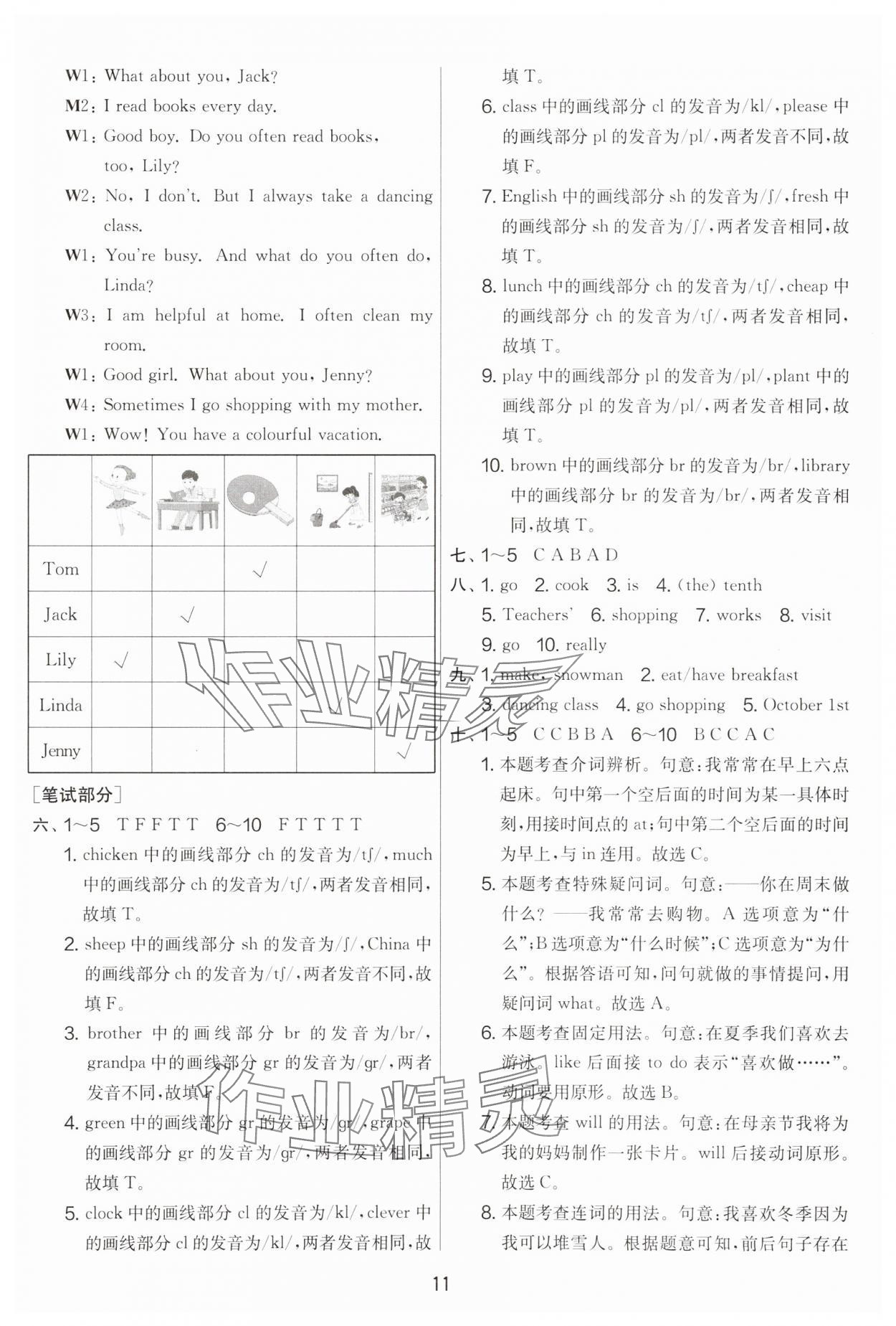 2025年實驗班提優(yōu)大考卷五年級英語下冊人教版 第11頁