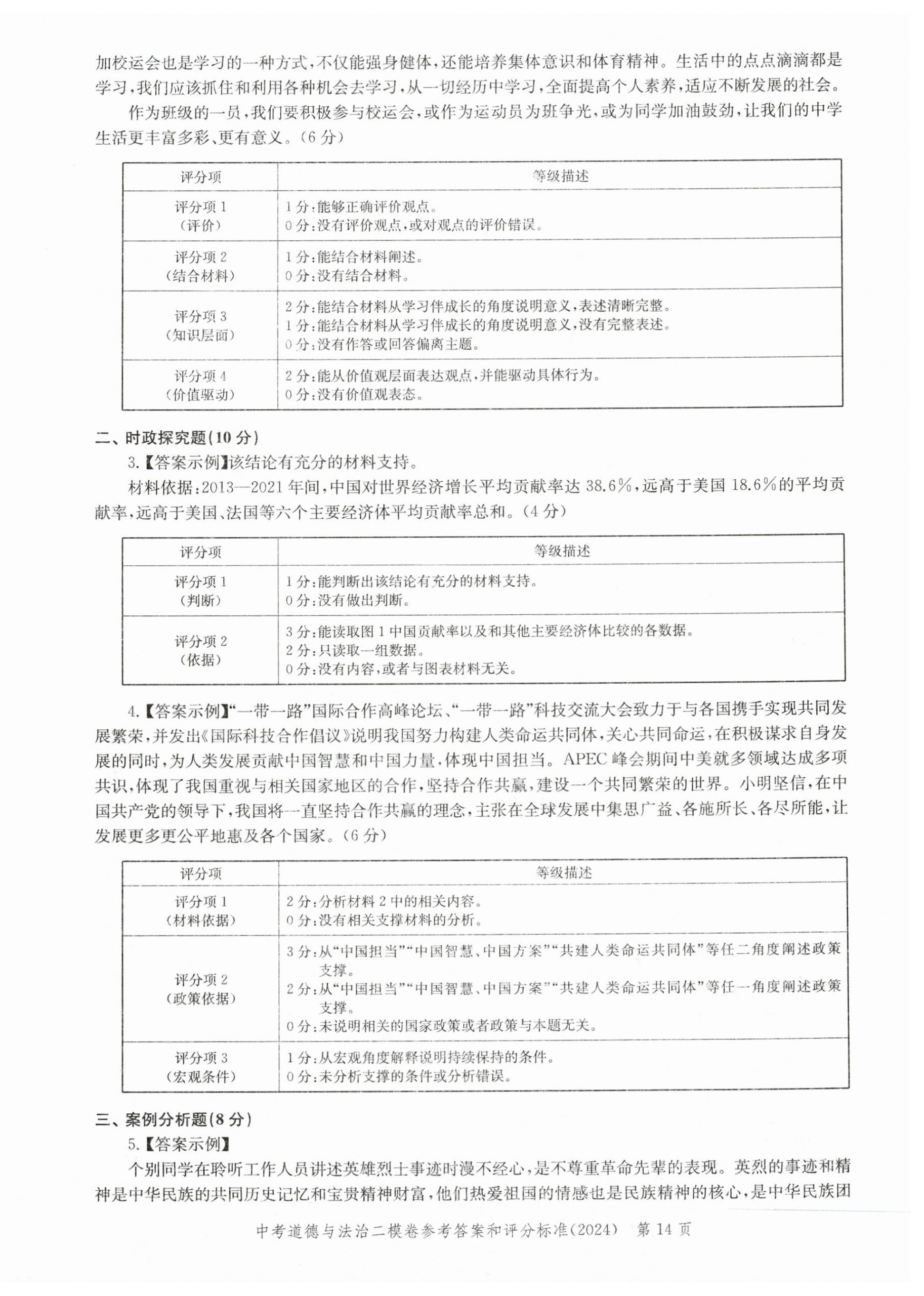 2025年走向成功道德與法治中考三年合訂本2022~2024 第14頁