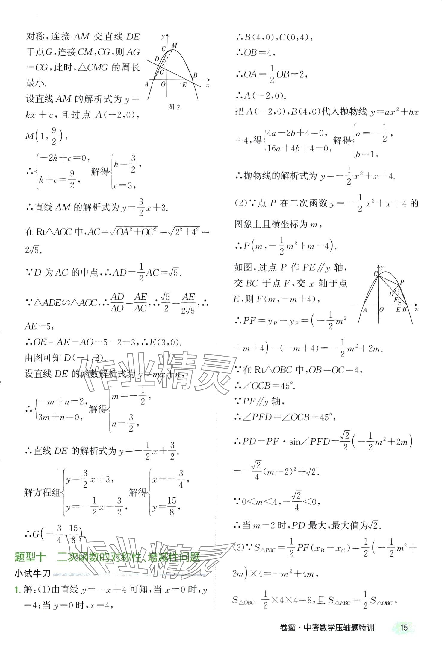 2024年金太陽教育卷霸壓軸題特訓(xùn)數(shù)學(xué)中考 第15頁