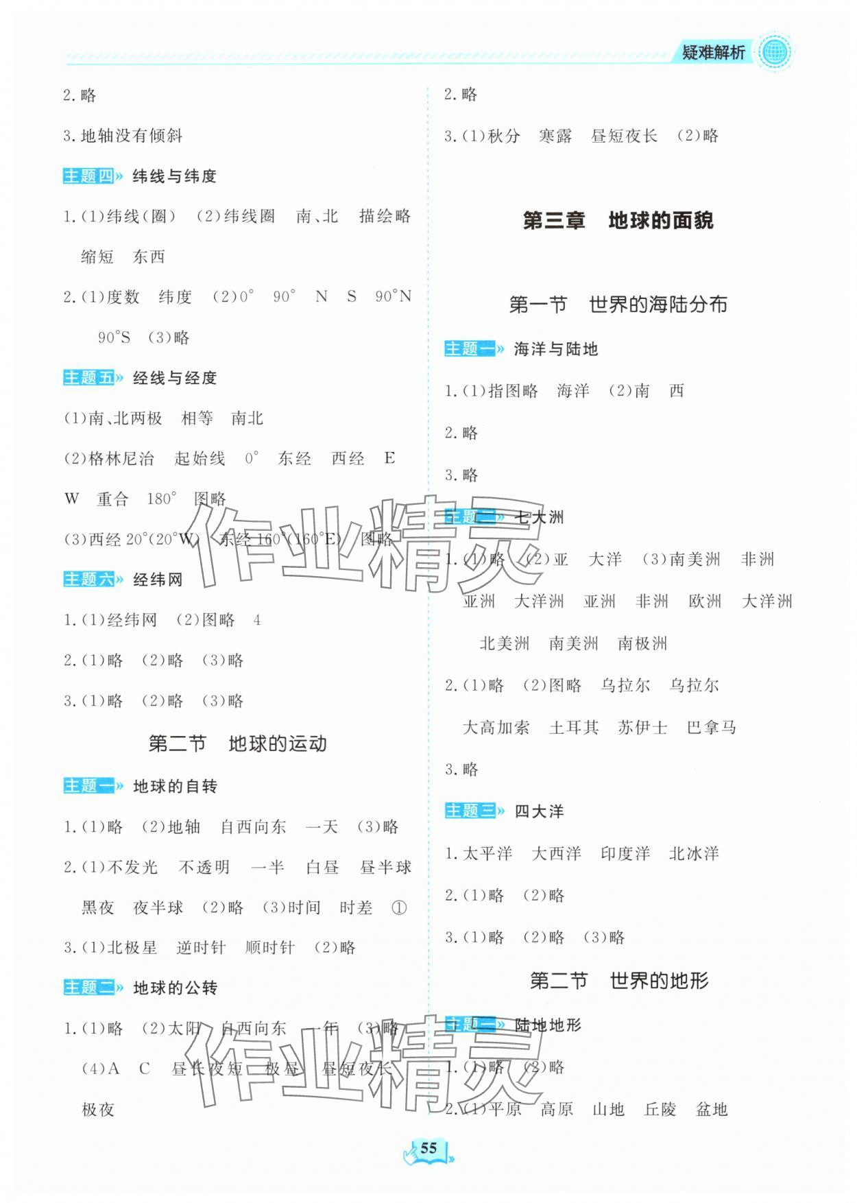 2025年填充图册山东科学技术出版社七年级地理上册湘教版 参考答案第2页