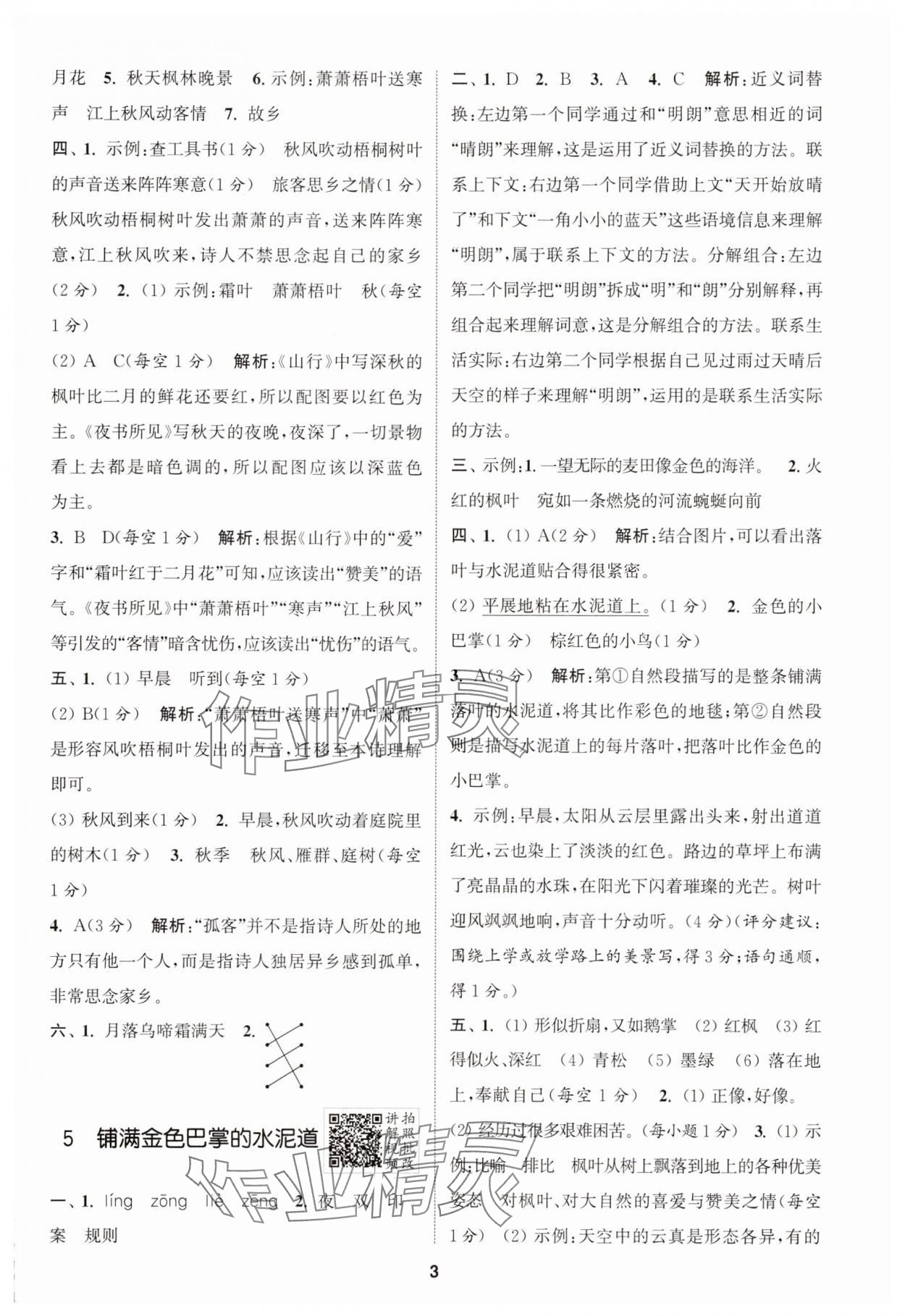 2025年拔尖特訓(xùn)三年級(jí)語文上冊(cè)人教版江蘇專版 第3頁